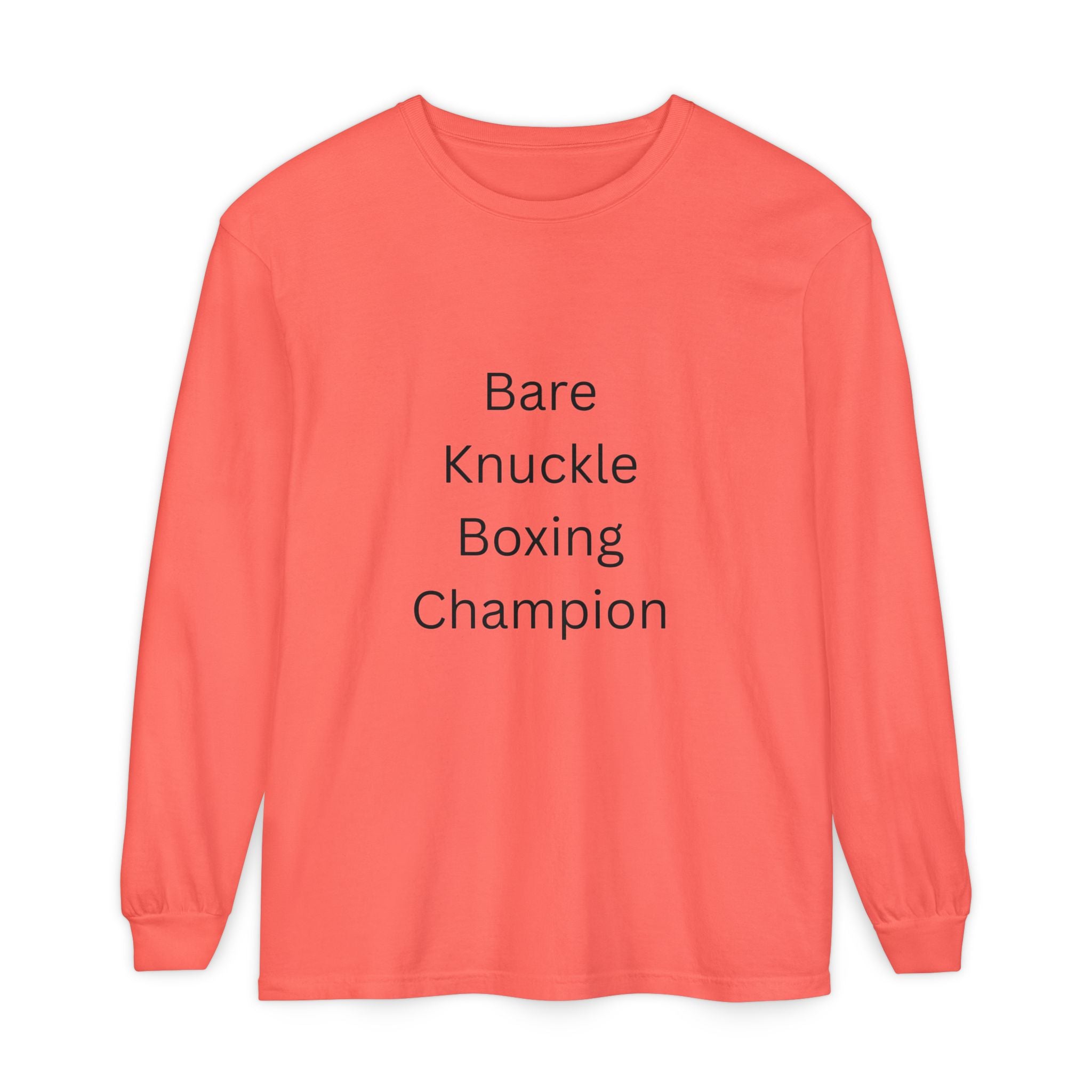 Bare Knuckle Boxing Champion Unisex Garment-dyed Long Sleeve T-Shirt