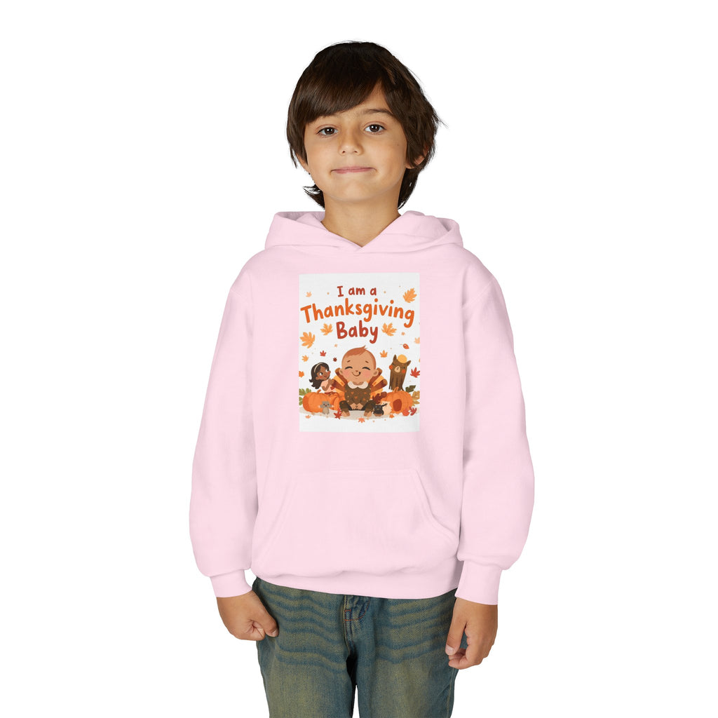 I'm A Thanksgiving Baby Youth Heavy Blend Hooded Sweatshirt