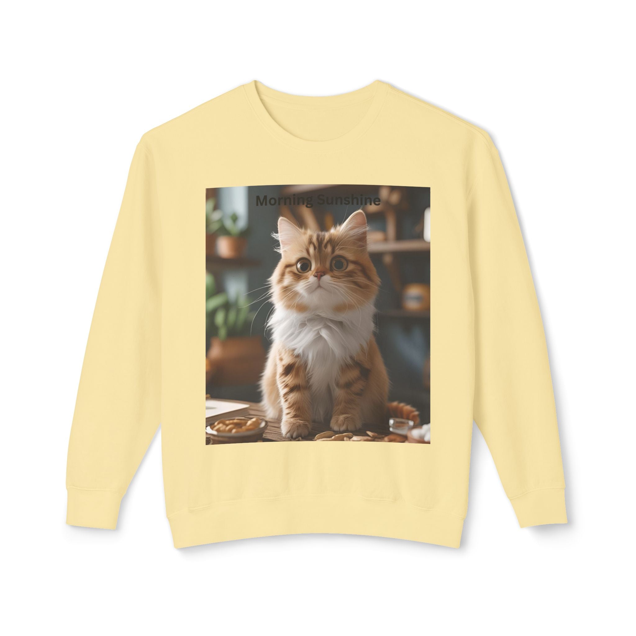 Cute Cat Crewneck Sweatshirt, Cozy Sweatshirt, Gift for Cat Lovers, Funny Cat Apparel, Casual Outfit, Pet Lover Gift