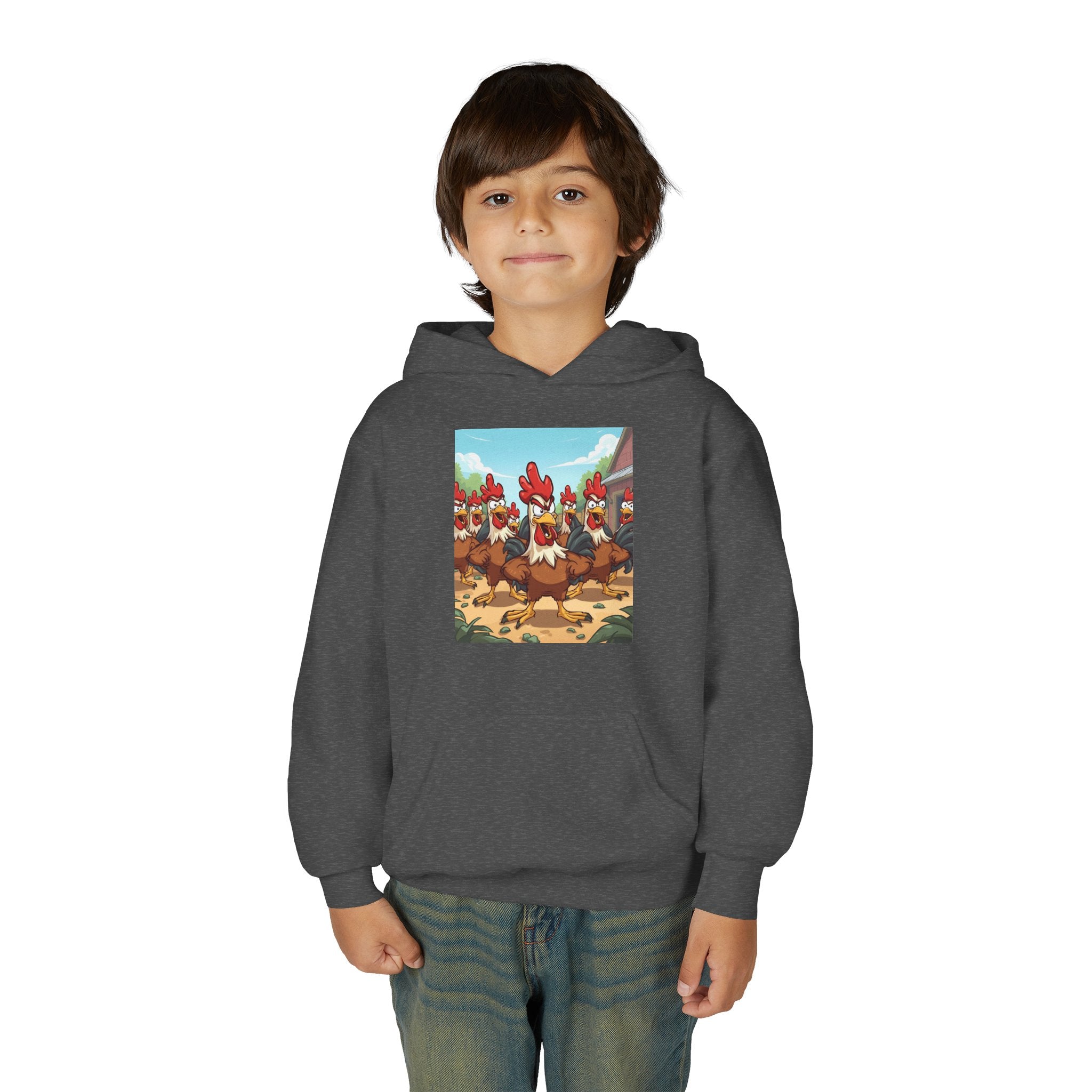 Chicken Funny Youth Heavy Blend Hooded Sweatshirt