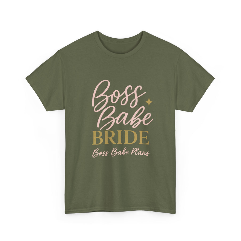 Boss Babe Plans Bride Tee - Unisex Heavy Cotton T-Shirt for Future Brides