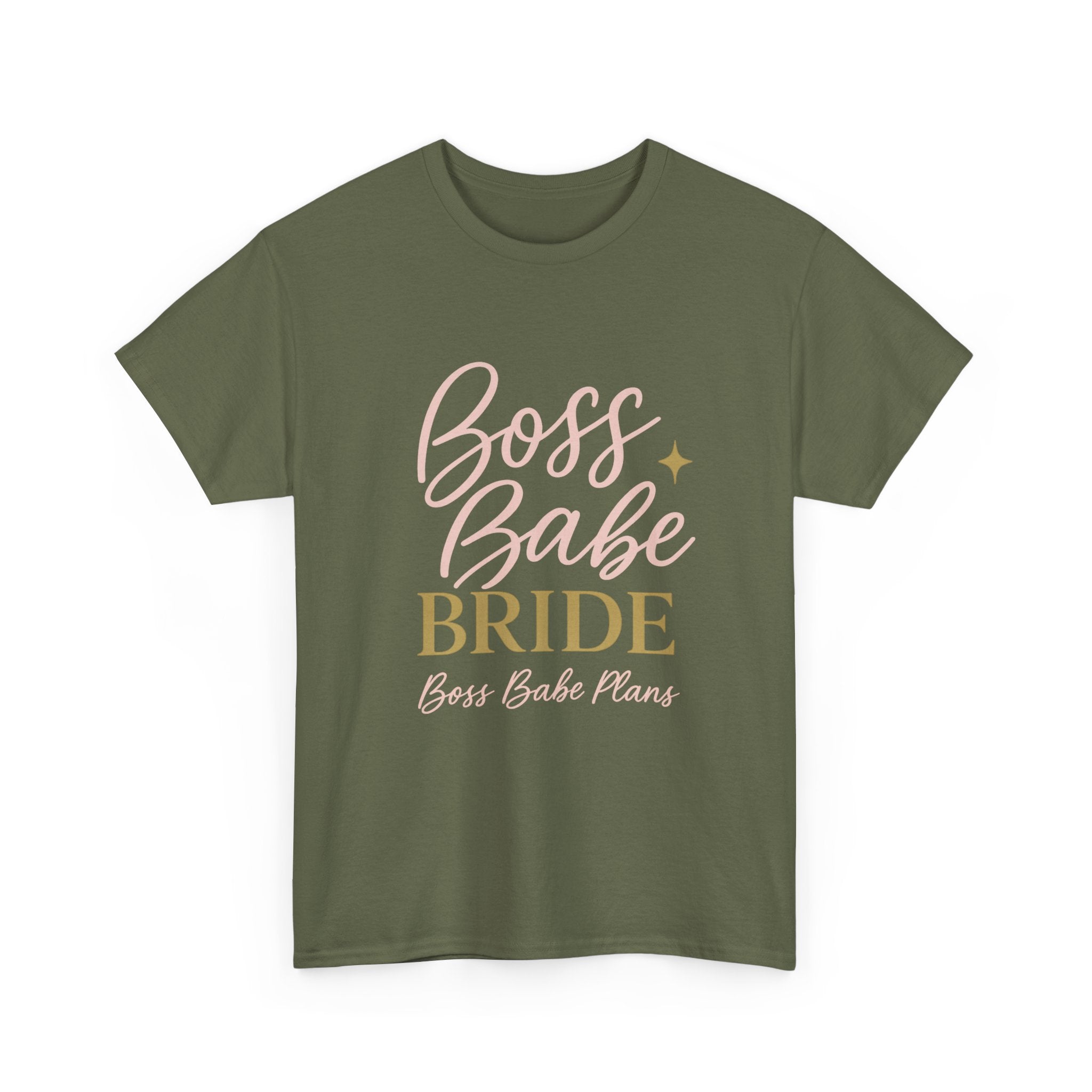 Boss Babe Plans Bride Tee - Unisex Heavy Cotton T-Shirt for Future Brides
