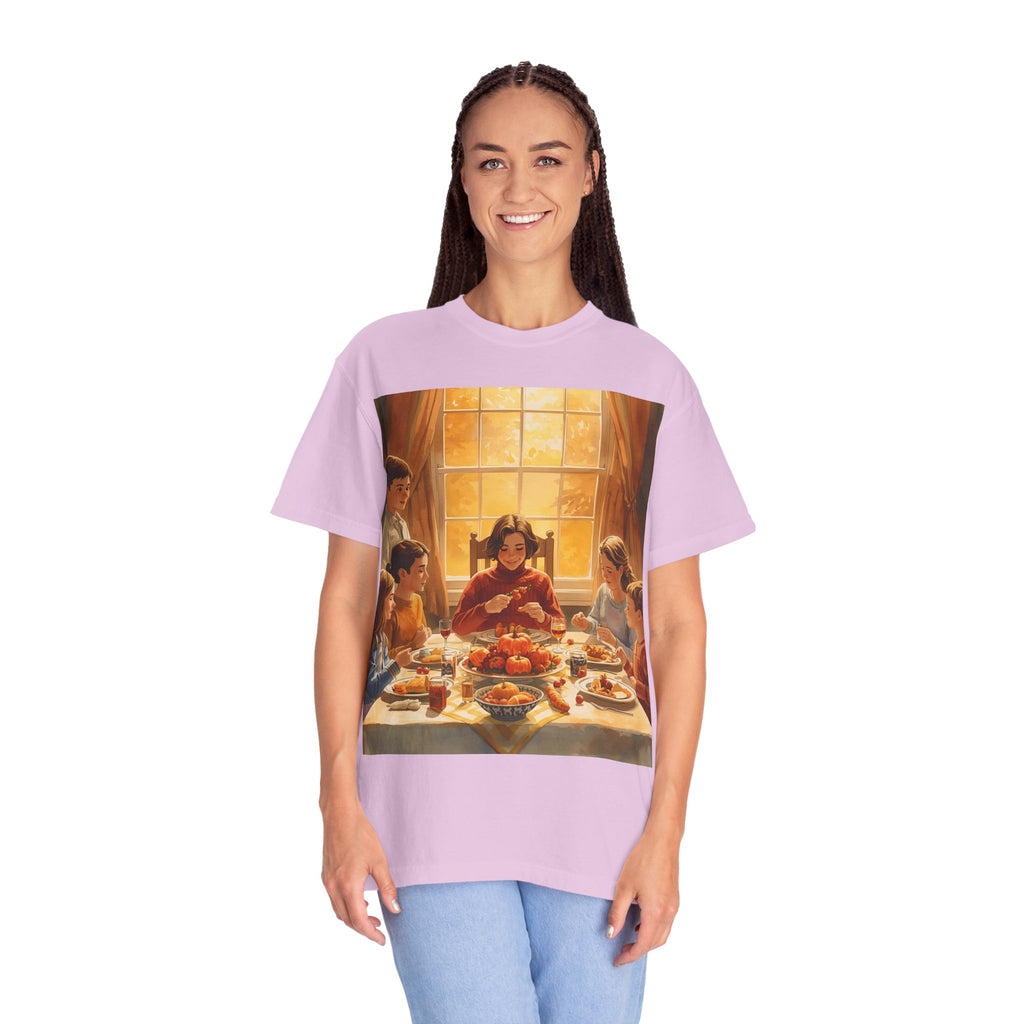 Thankful Family Dinner Unisex T-shirt, Family Gathering Shirt, Festive Apparel, Casual Wear, Fall Celebration Tee