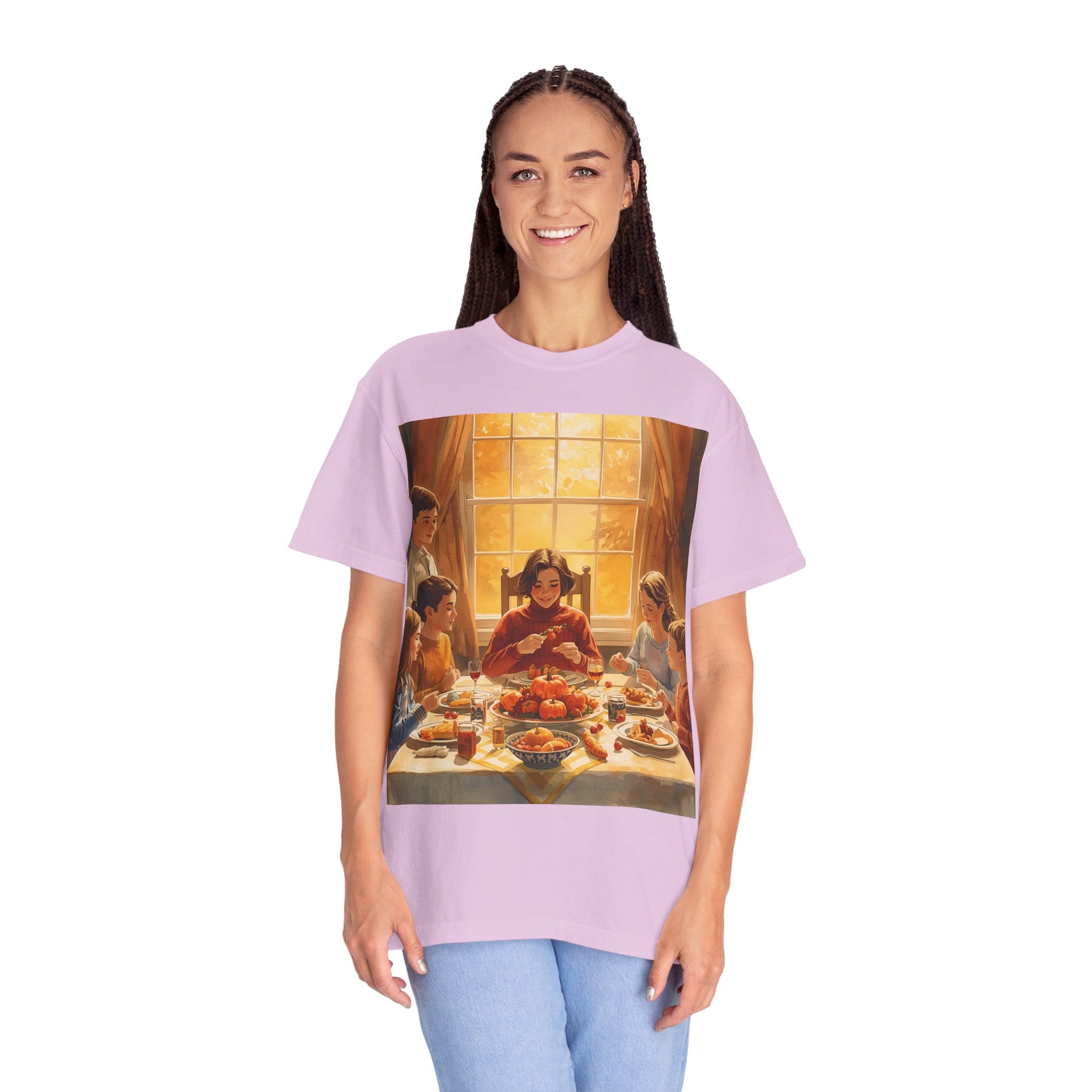 Thankful Family Dinner Unisex T-shirt, Family Gathering Shirt, Festive Apparel, Casual Wear, Fall Celebration Tee