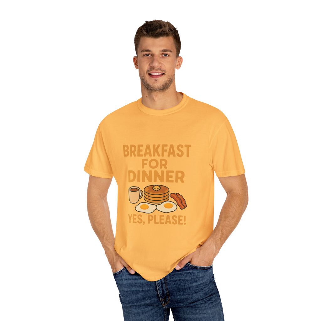 Cute Breakfast for Dinner Unisex T-shirt | Fun Foodie Tee, Gift for Food Lovers, Casual Wear, Brunch Shirt, Breakfast Lovers