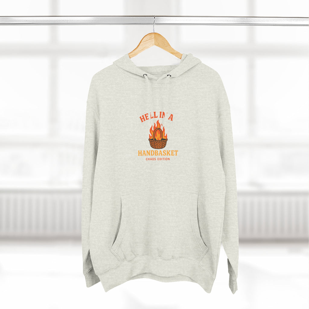 Hell In A HandBasket Funny Three-Panel Fleece Hoodie