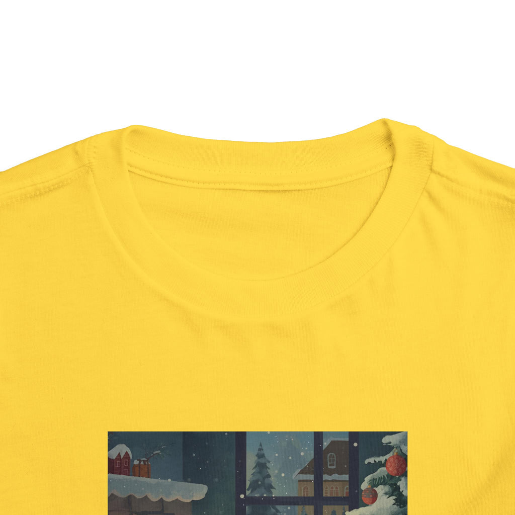 Cute Cat Christmas Festive Toddler Short Sleeve Tee