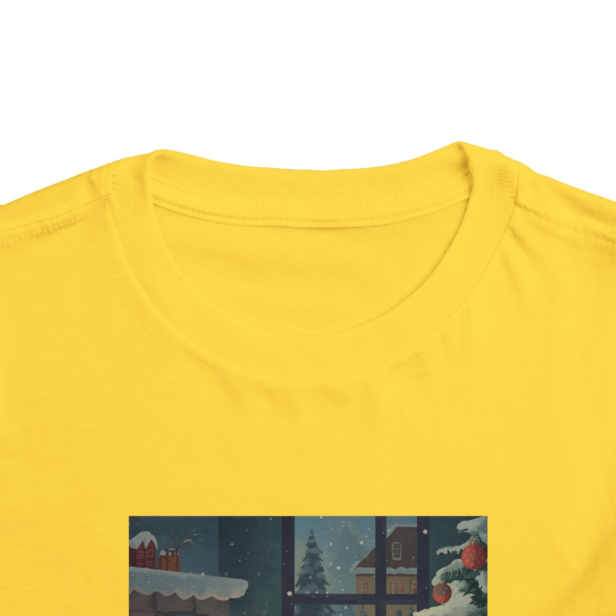 Cute Cat Christmas Festive Toddler Short Sleeve Tee