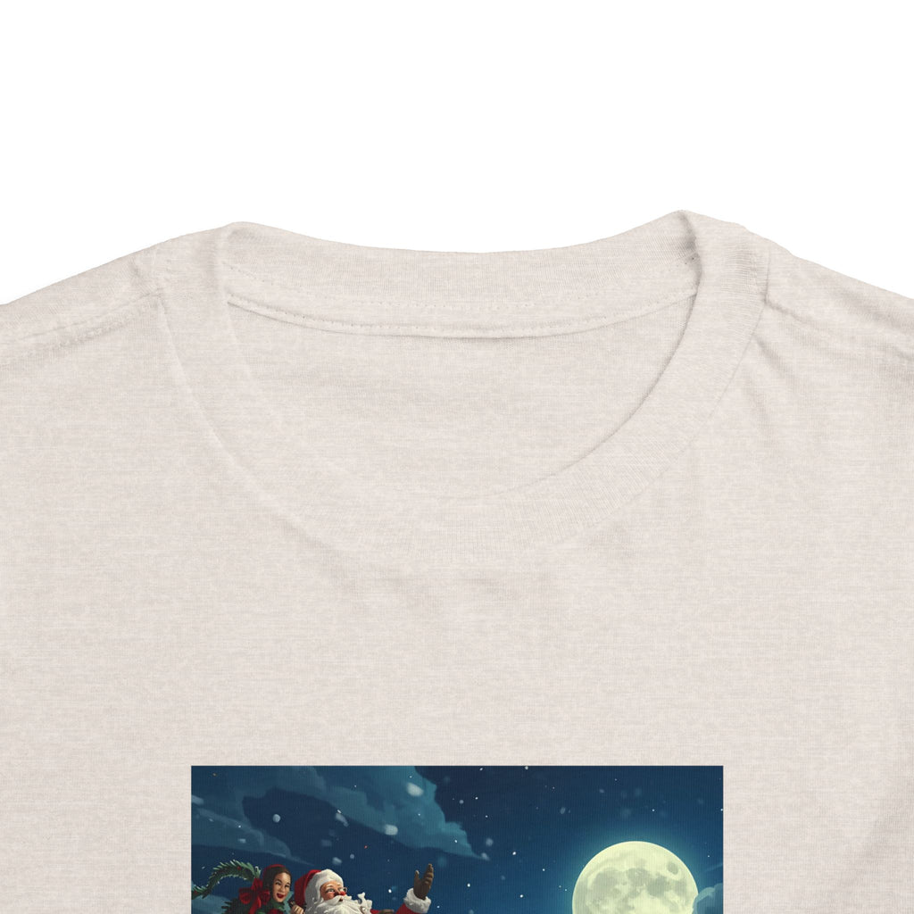 Christmas Santa Sleigh Toddler Short Sleeve Tee