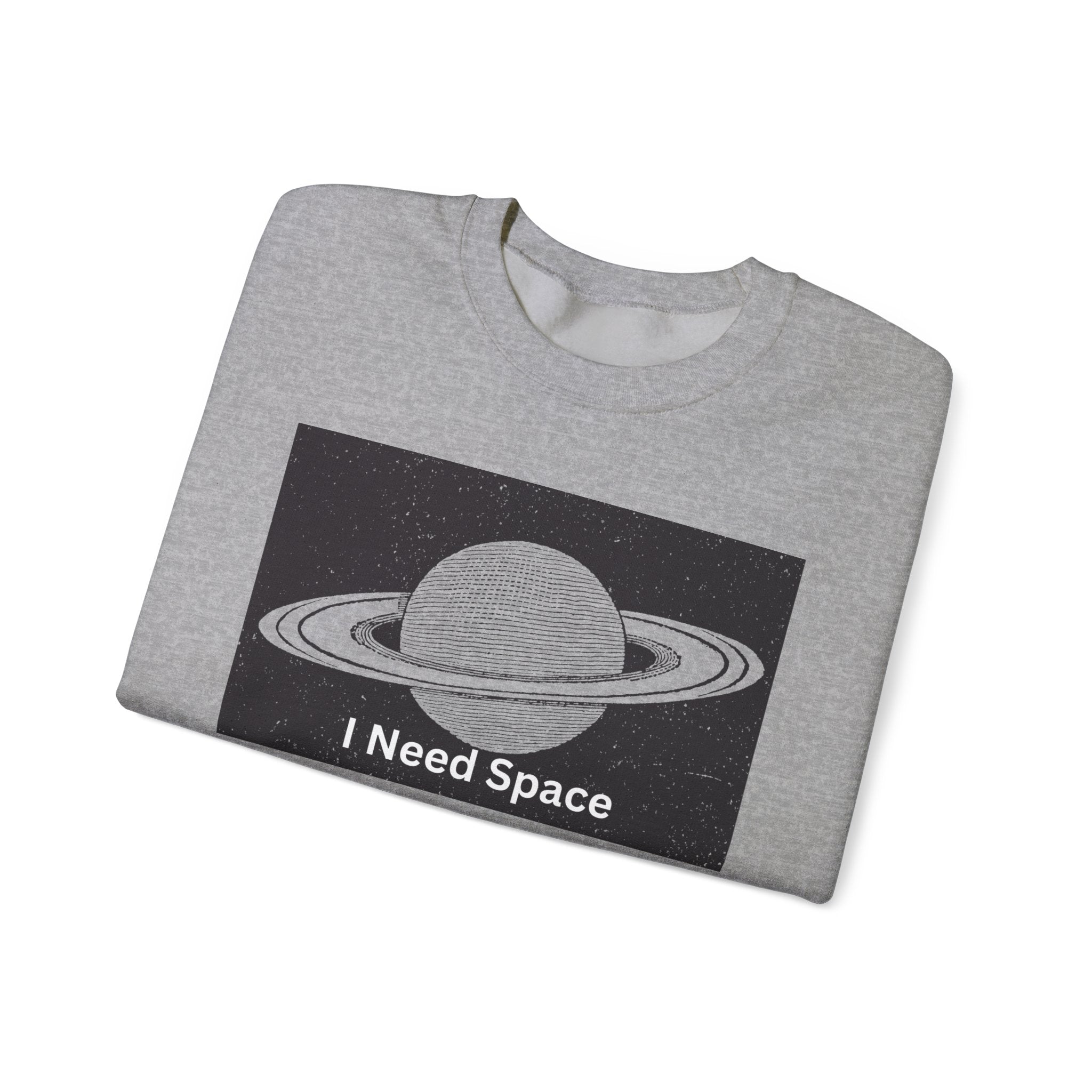Cosmic Space Sweatshirt, I Need Space Crewneck, Unisex Fashion, Planetary Gift, Galaxy Lover Gift, Relaxed Fit Pullover