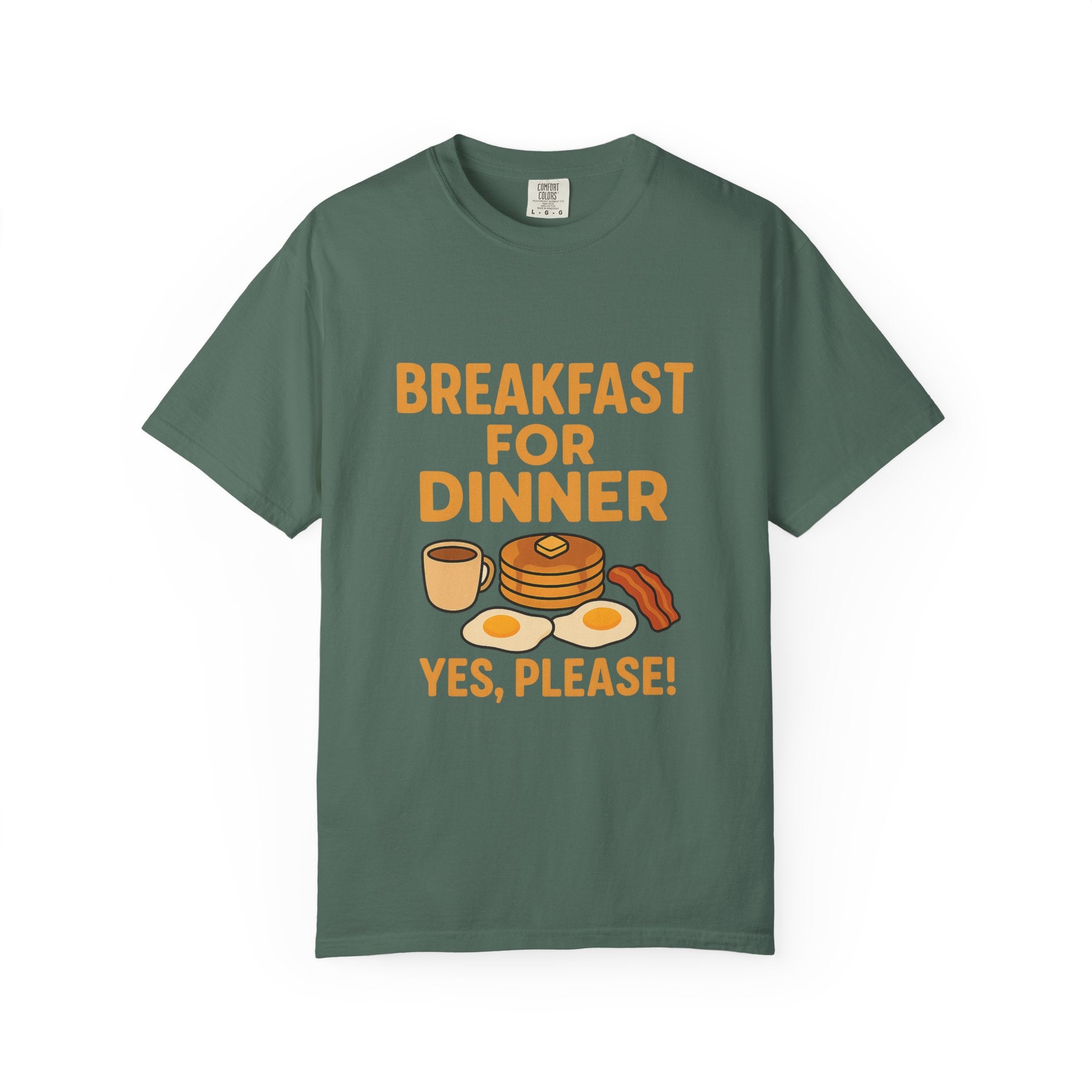 Whimsical Breakfast For Dinner T-Shirt, Foodie Gift, Funny Dinner Shirt, Comfort Wear, Casual Tee for Food Lovers