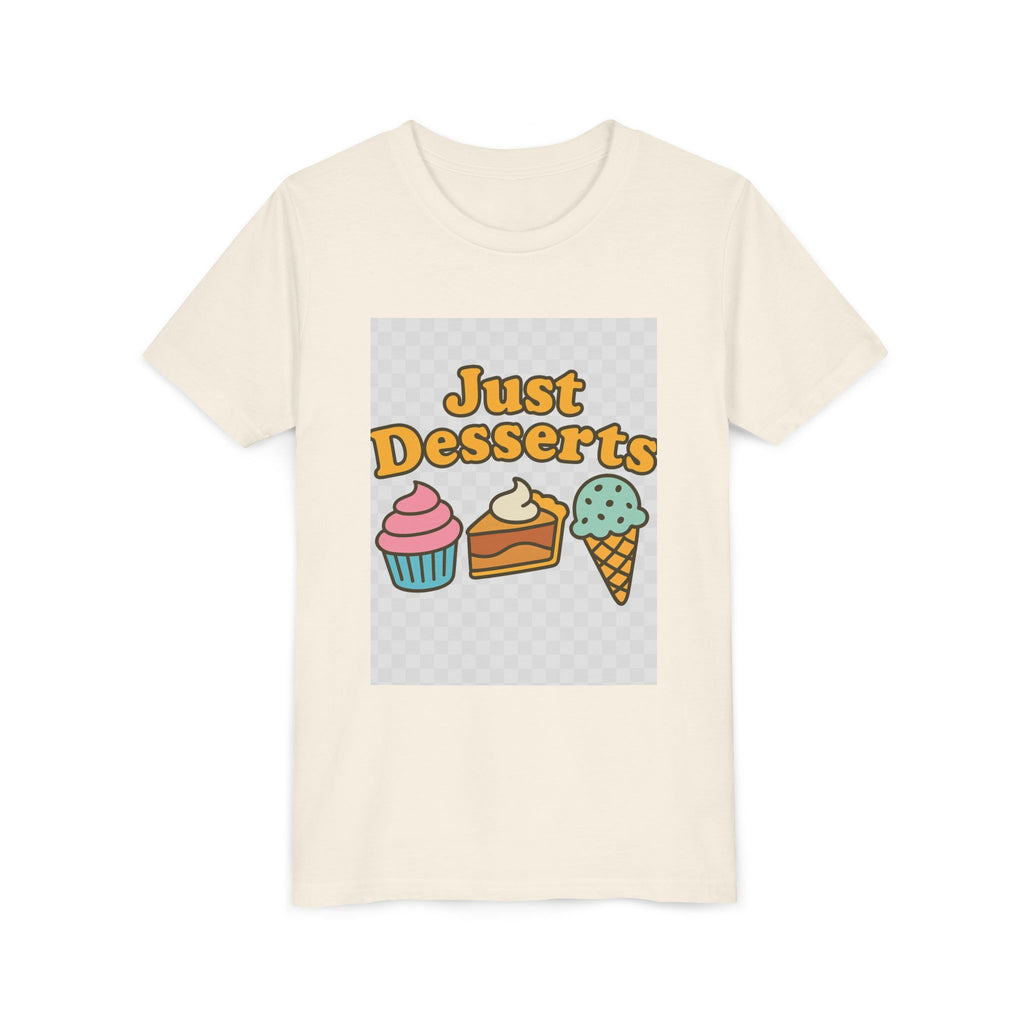 Youth Short Sleeve Tee - Just Desserts Ice Cream and Cupcake Graphic T-Shirt