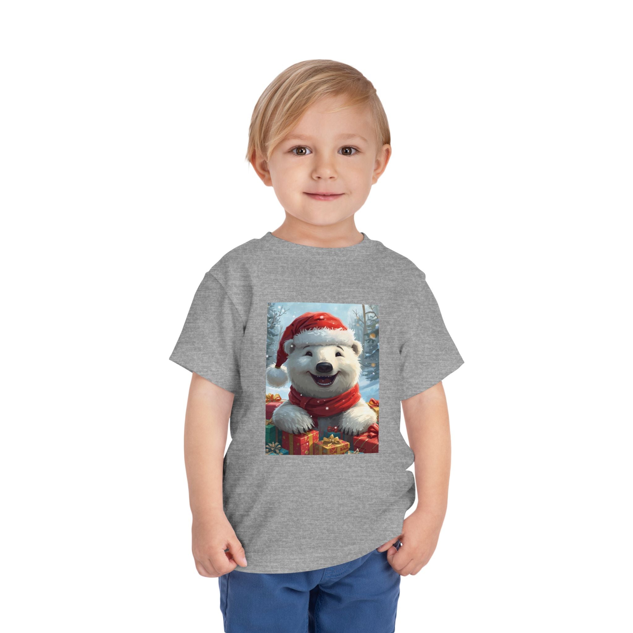 Christmas Bear Toddler Short Sleeve Tee