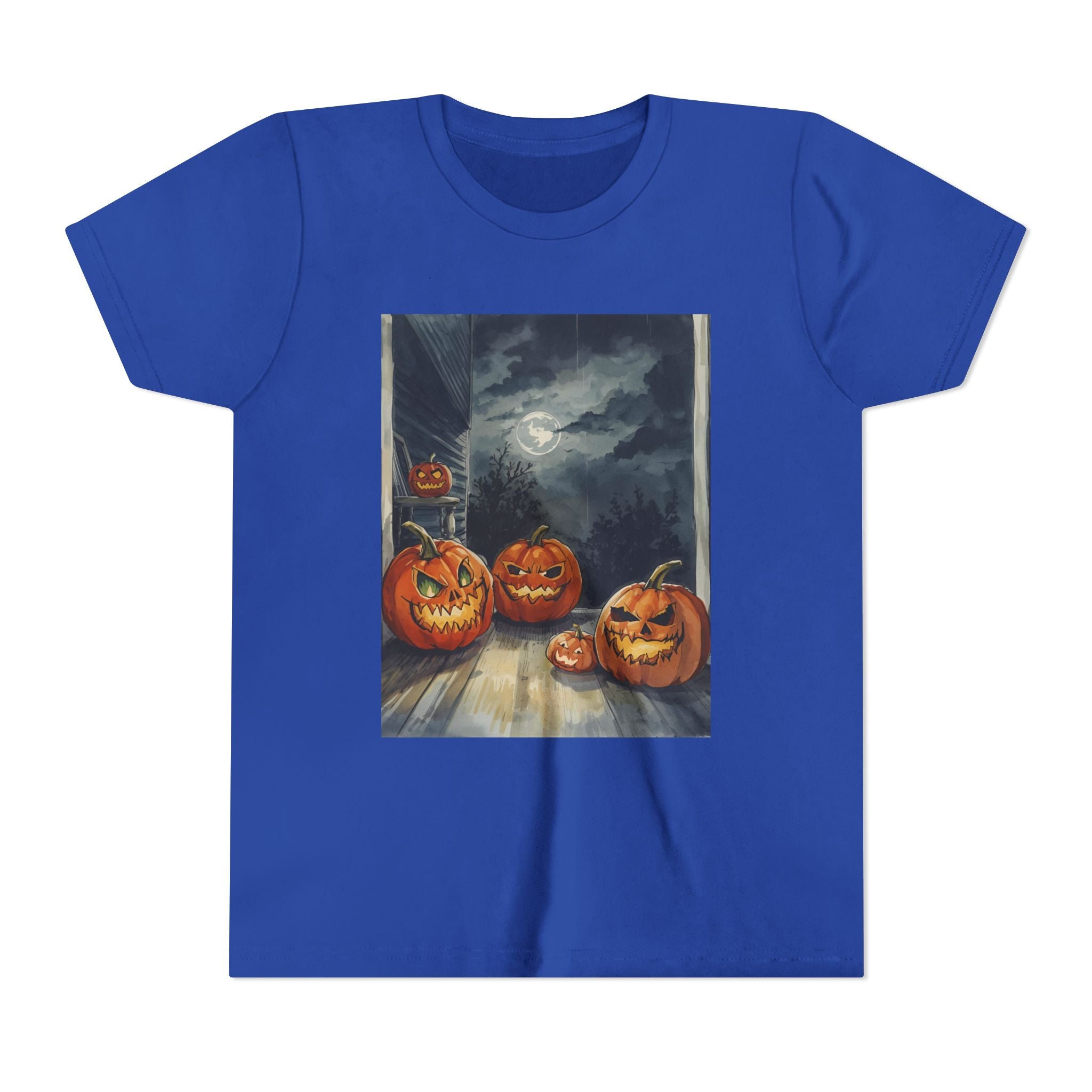 Halloween Pumpkin Scary Youth Short Sleeve Tee