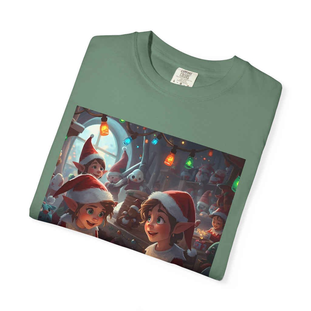 Festive Christmas Elf T-Shirt, Holiday Gift, Unisex Tee, Seasonal Wear, Family Celebration, Santa Theme