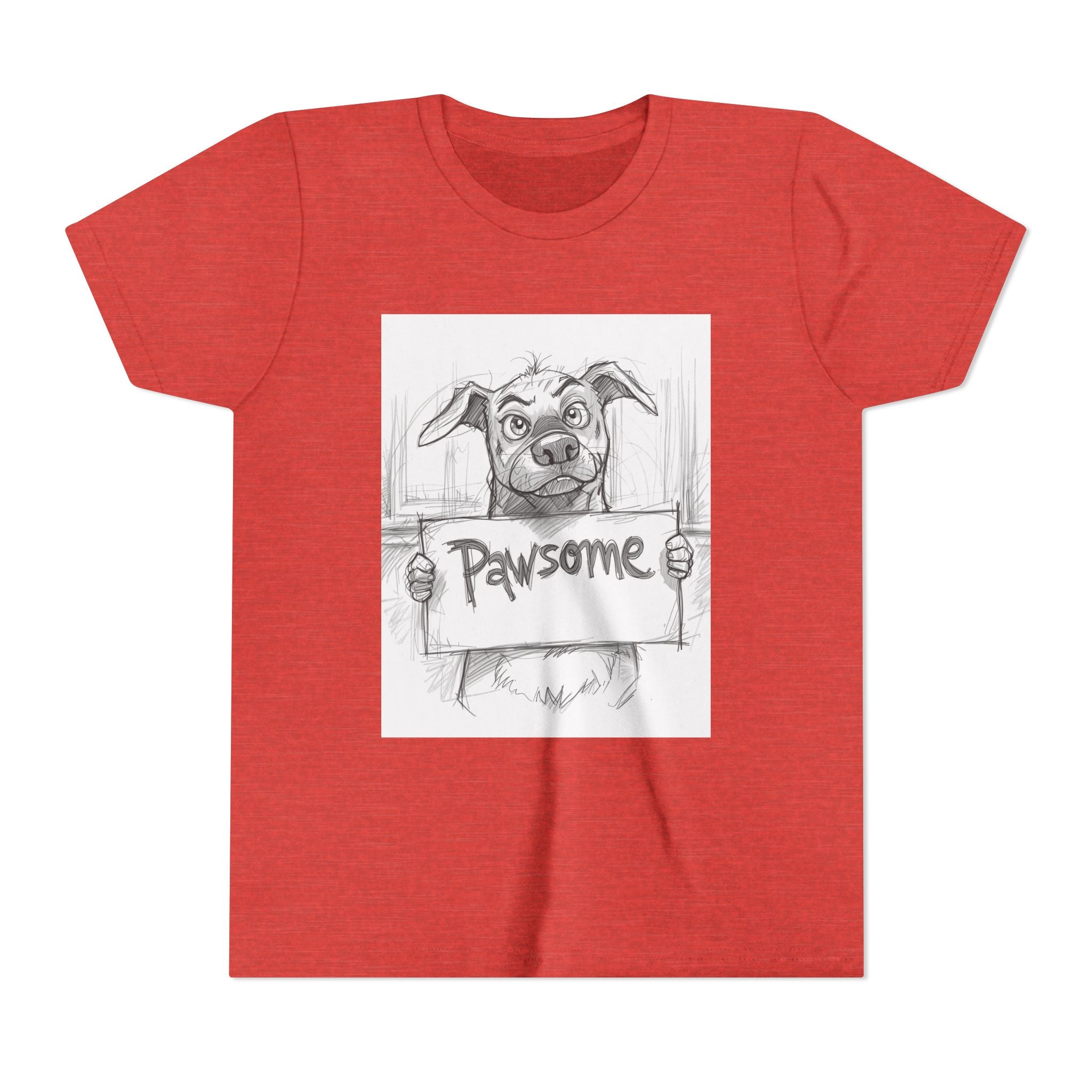 Pawsome Youth Tee - Adorable Dog Design, Gift for Animal Lovers, Birthday, Back to School, Fun Pet Shirt, Kids' Fashion