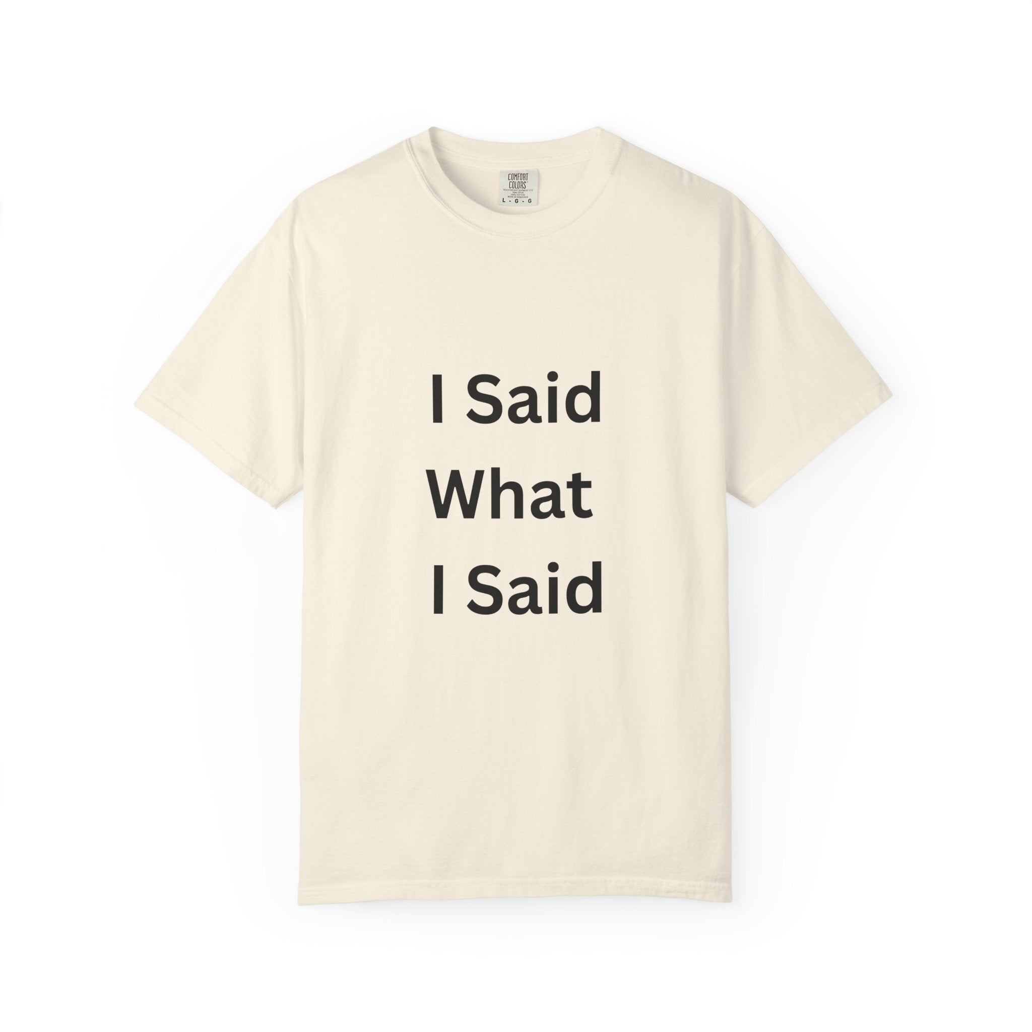 Unisex Garment-Dyed T-Shirt with 'I Said What I Said' Print, Casual Tee, Gift for Friends, Pop Culture Apparel, Relaxed Fit