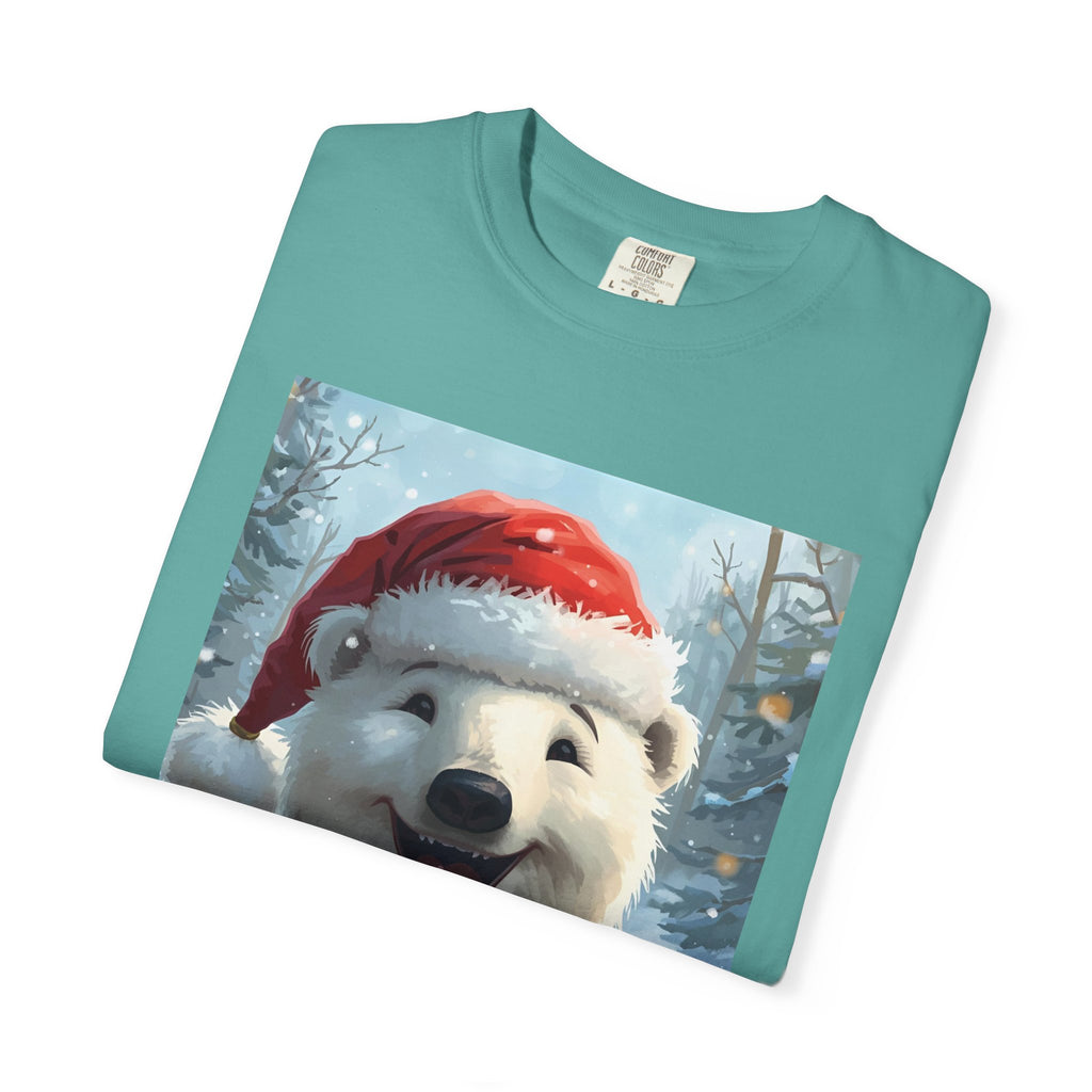 Christmas Polar Bear T-shirt, Holiday Tee, Unisex Gift Shirt, Winter Apparel, Cute Animal T-shirt