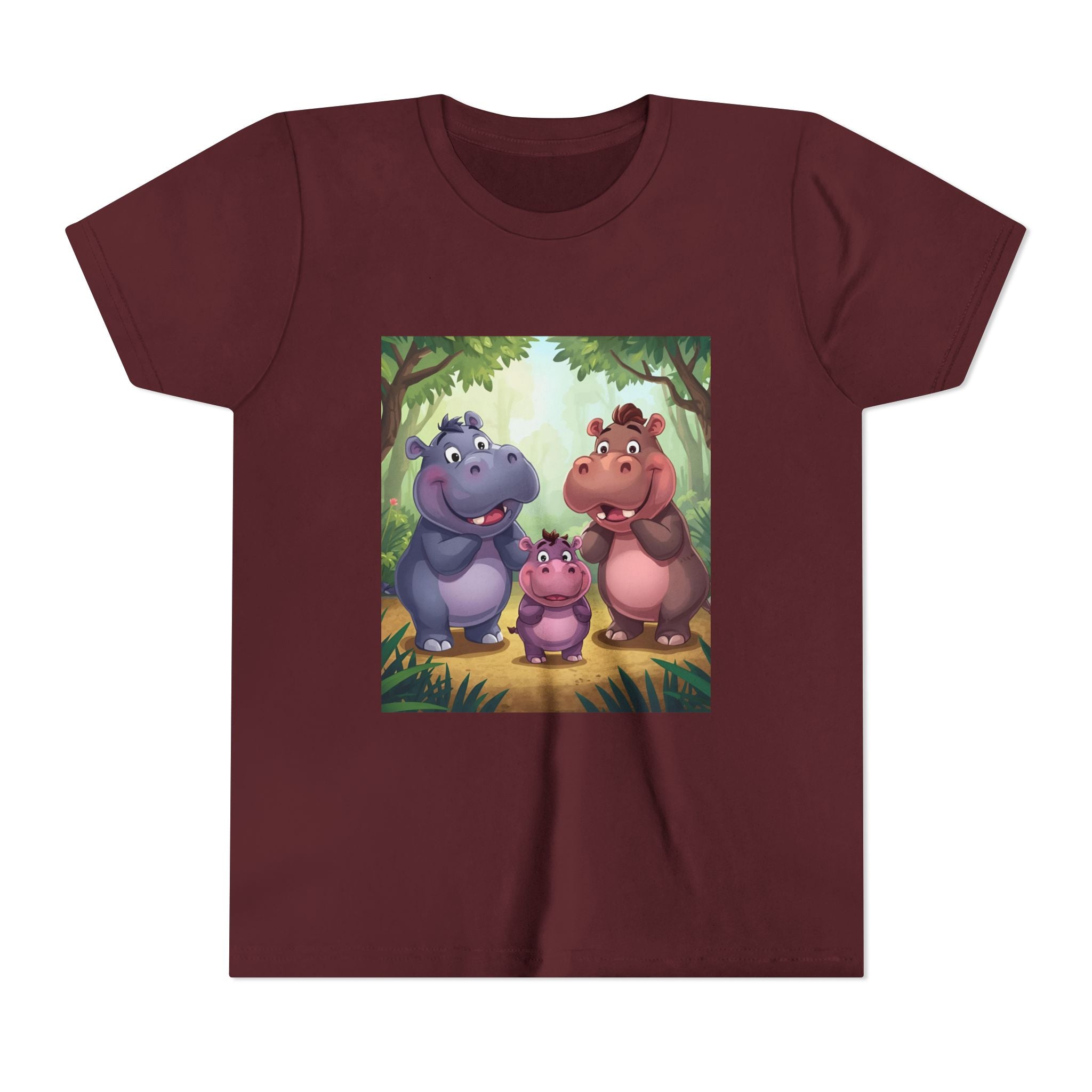 Hippo Cute Youth Short Sleeve Tee