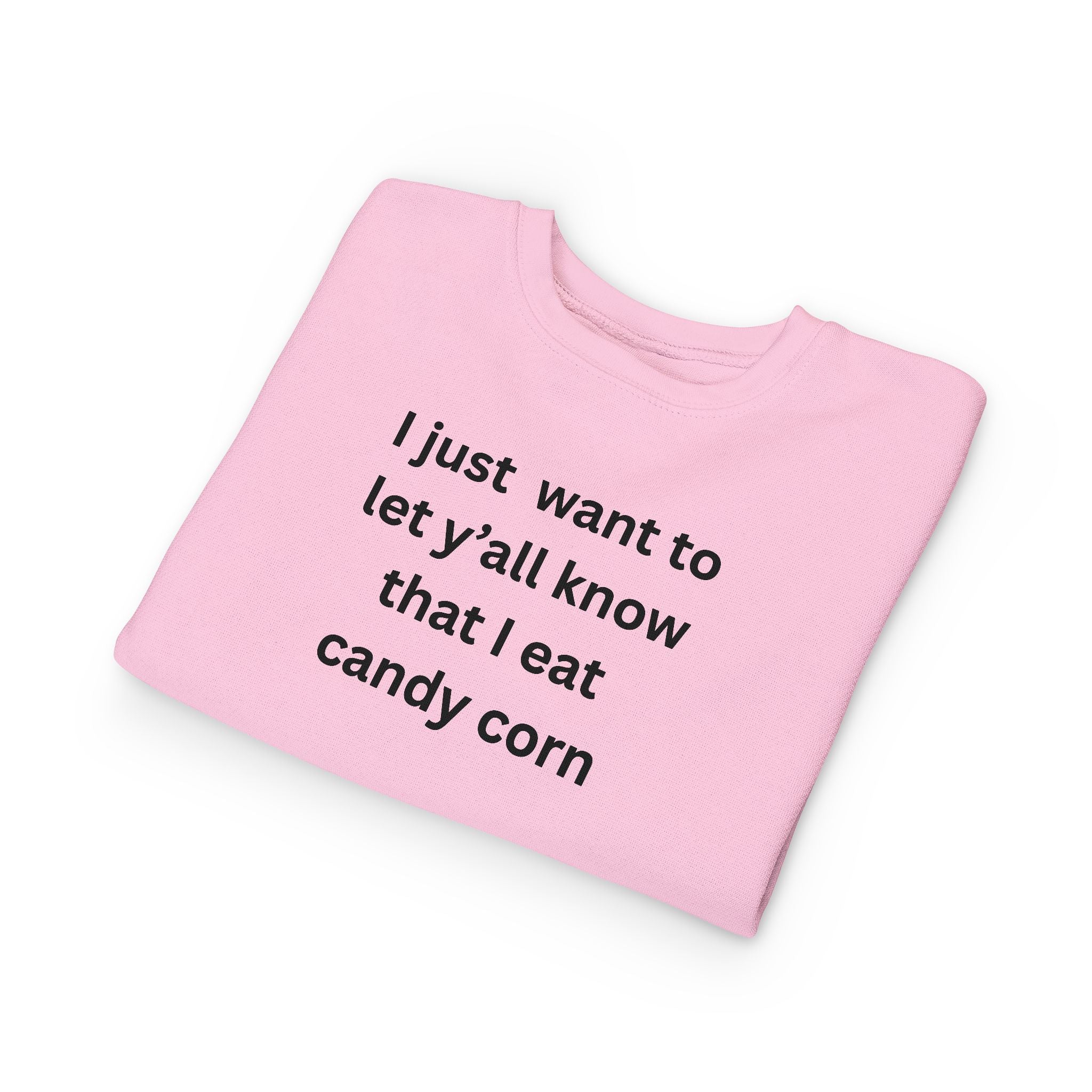 I Eat Candy Corn Toddler Sweatshirt - Fun Candy Corn Design, Kids Fall Apparel, Halloween Outfit, Cozy Toddler Clothes, Unique Gift for Toddlers