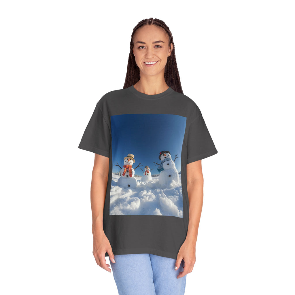 Festive Christmas Winter Wonderland Snowman T-shirt, Holiday Apparel, Christmas Gift, Unisex Tees, Cozy Winter Outfit, Family Fun