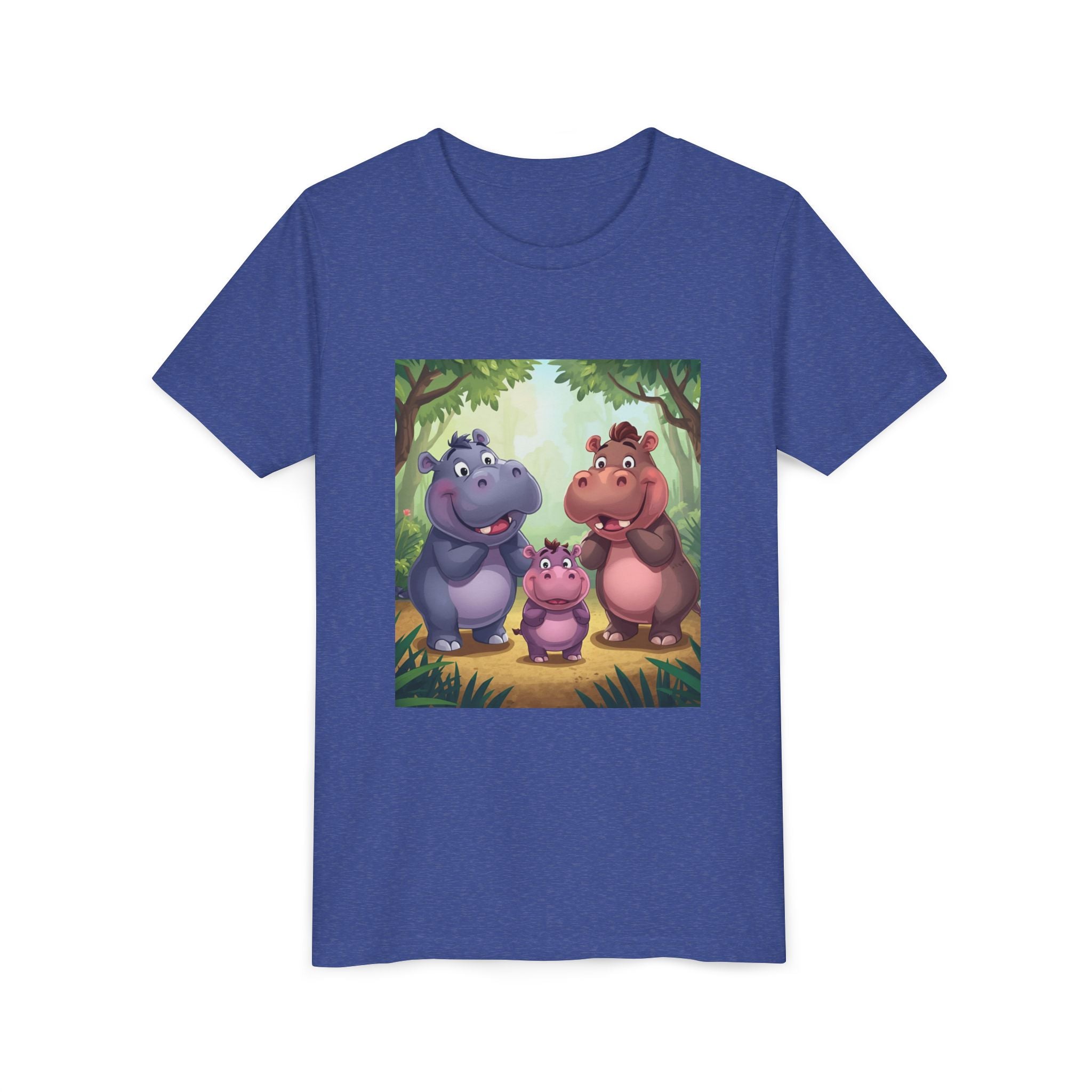 Hippo Cute Youth Short Sleeve Tee