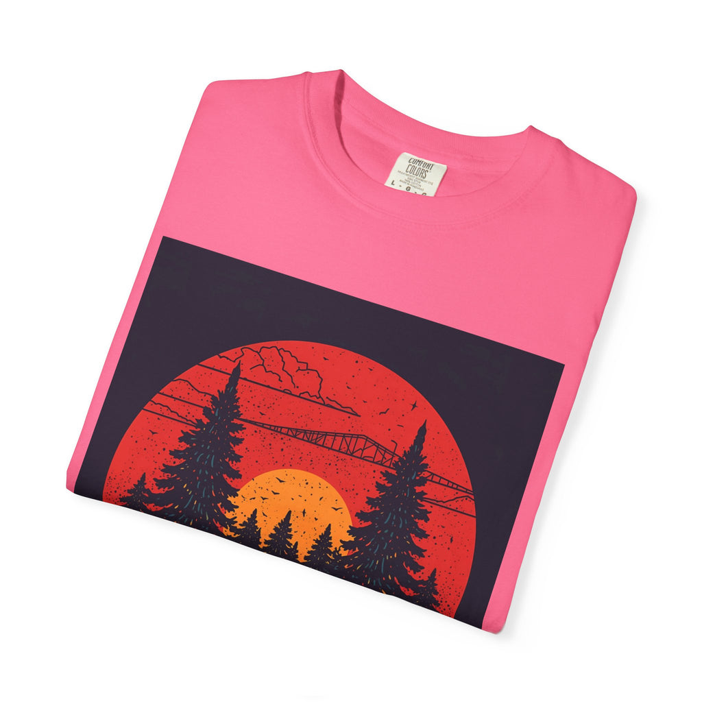 Nature Sunset Unisex T-shirt, Outdoor Adventure Tee, Camping Shirt, Hiking Gear, Mens and Womens Apparel