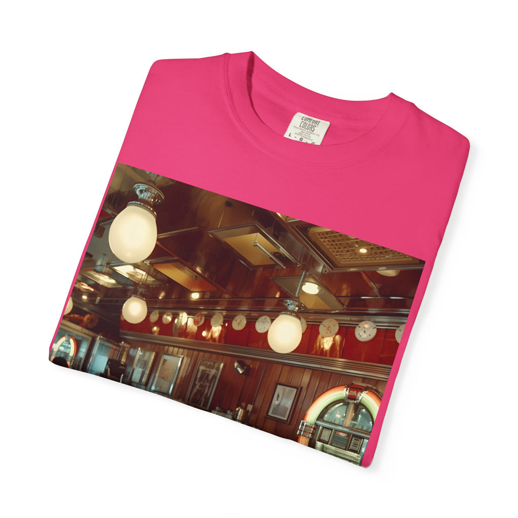 Cozy Cafe Vibe T-Shirt | Unisex Garment-Dyed Tee for Casual Outings, Vintage Style, Ice Cream Lovers, Retro Aesthetic, Everyday Wear