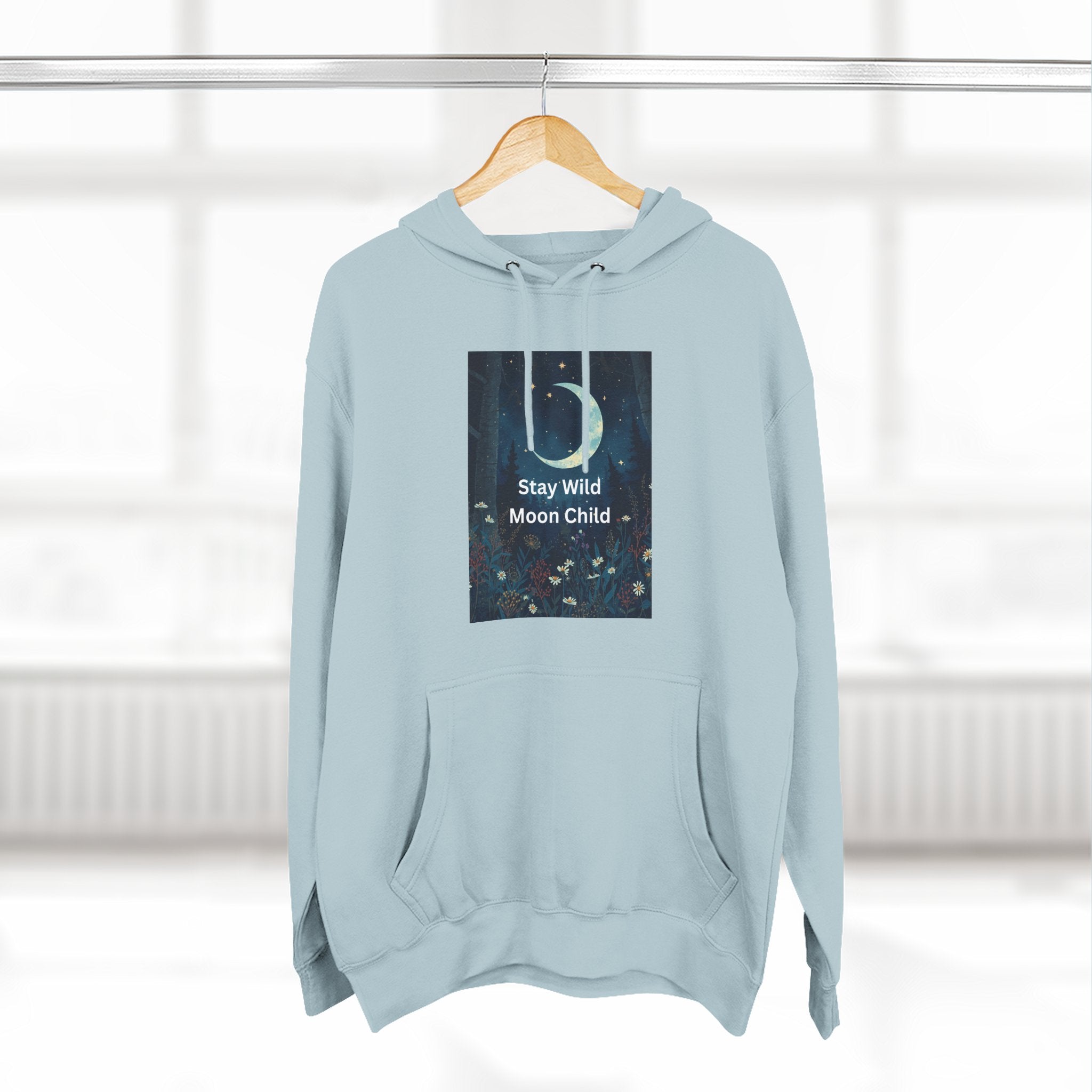 Stay Wild Moon Child Hoodie - Cozy Fleece, Celestial Vibes, Perfect for Nature Lovers, Gifts for All Occasions, Unisex Apparel
