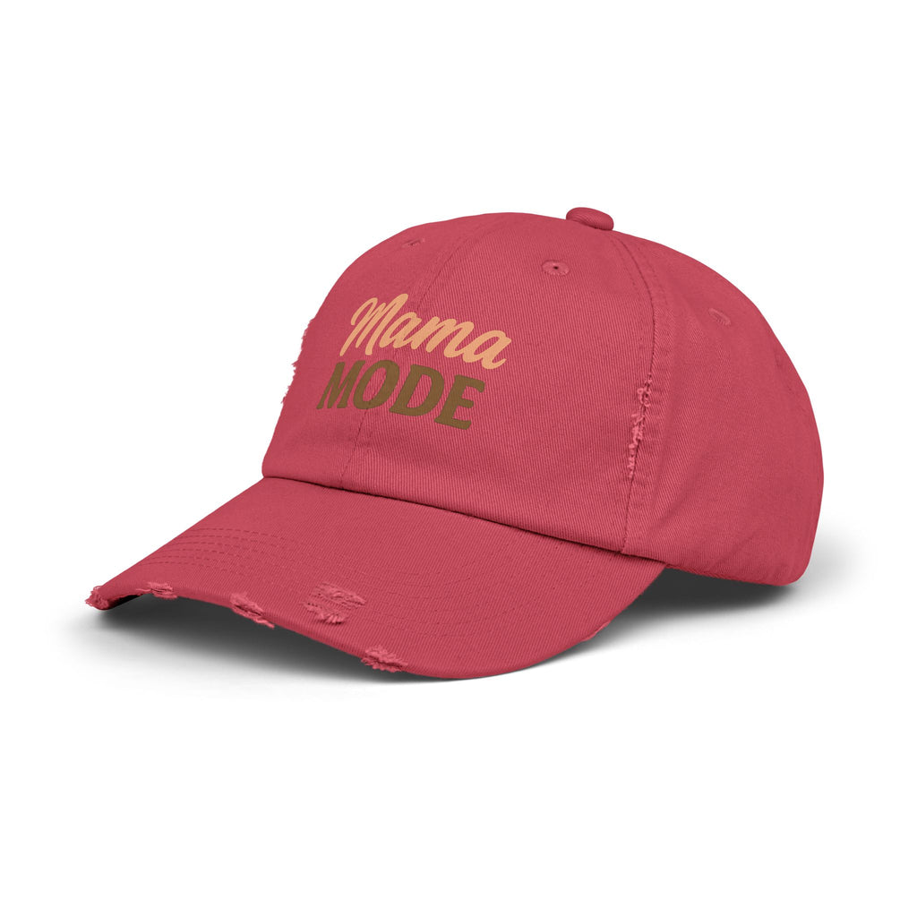Mama Mode Distressed Cap — Casual Vintage Mom Hat