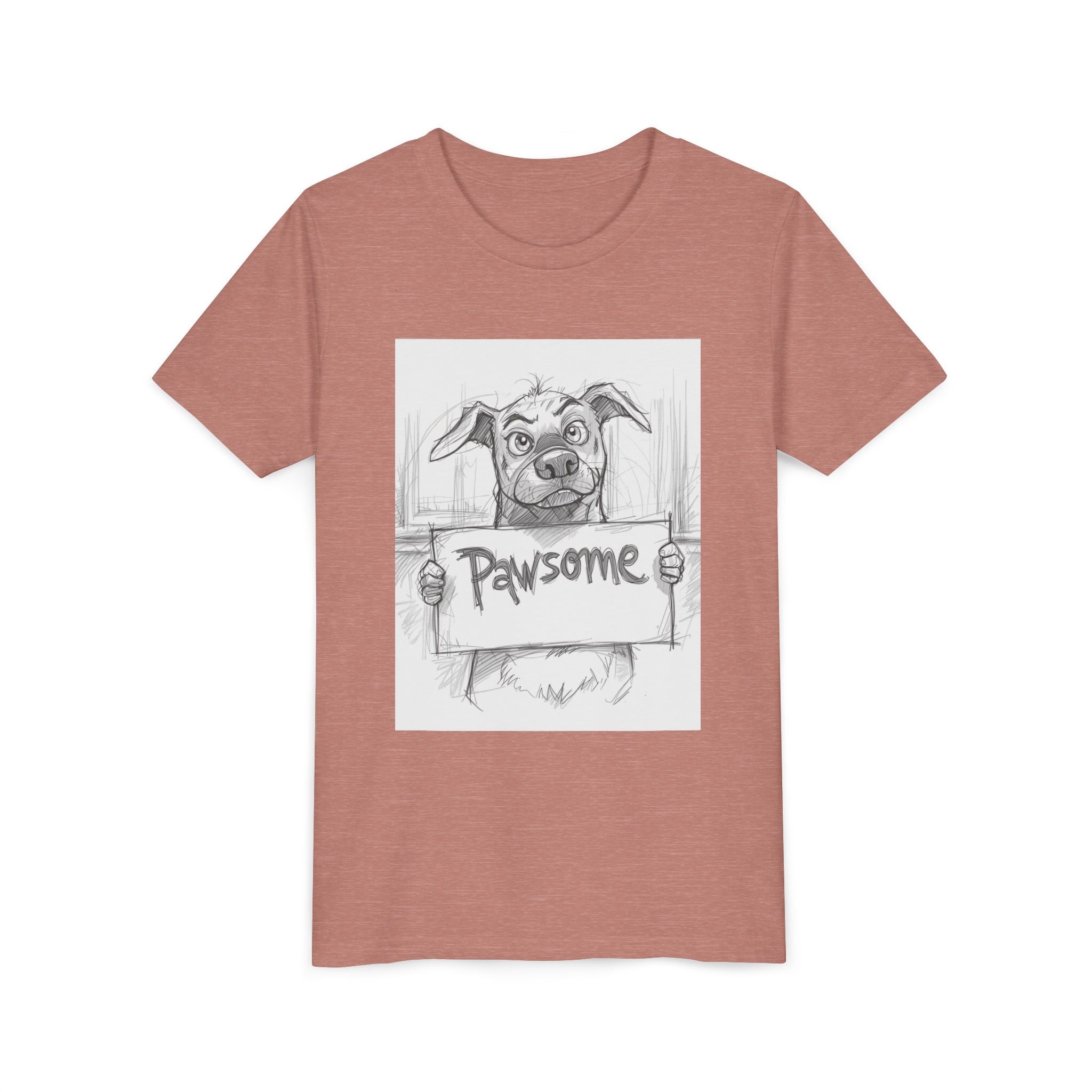 Pawsome Youth Tee - Adorable Dog Design, Gift for Animal Lovers, Birthday, Back to School, Fun Pet Shirt, Kids' Fashion