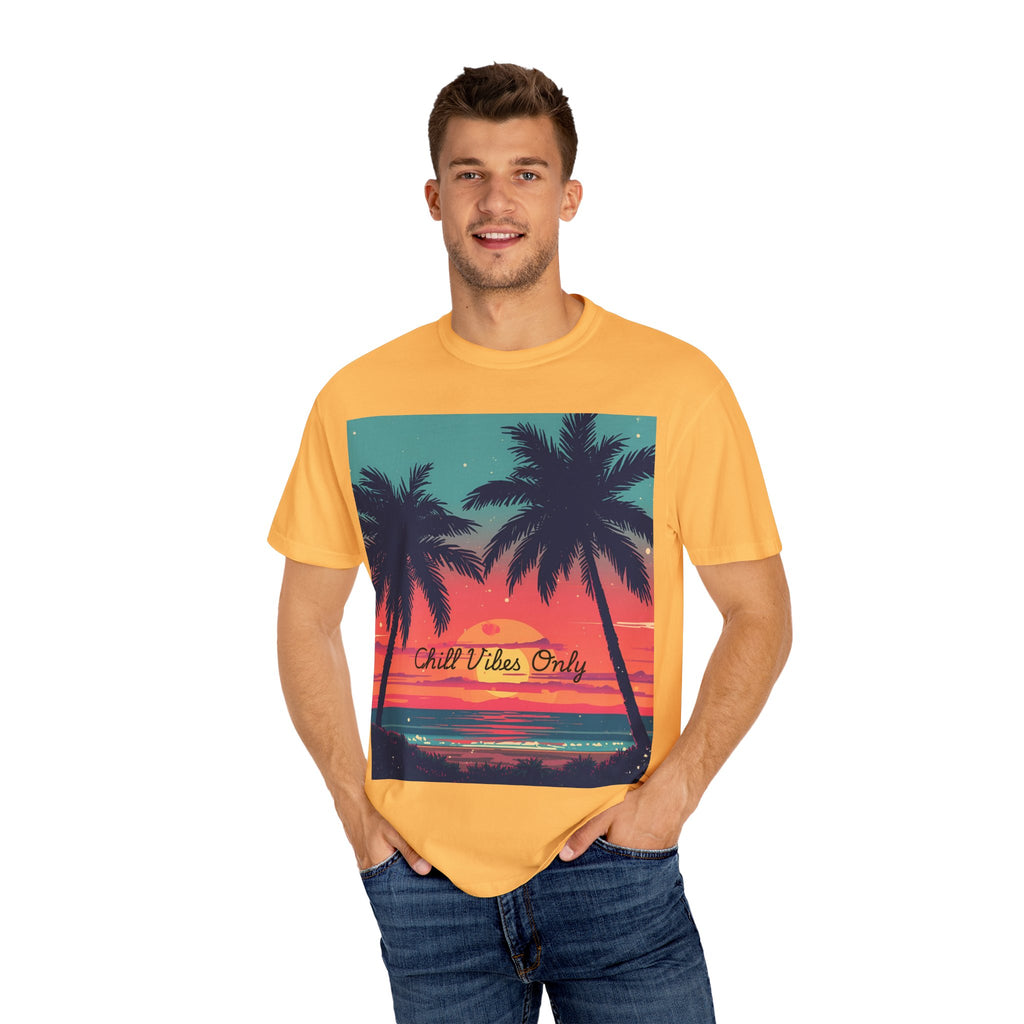 Tropical Sunset Unisex Garment-Dyed T-shirt