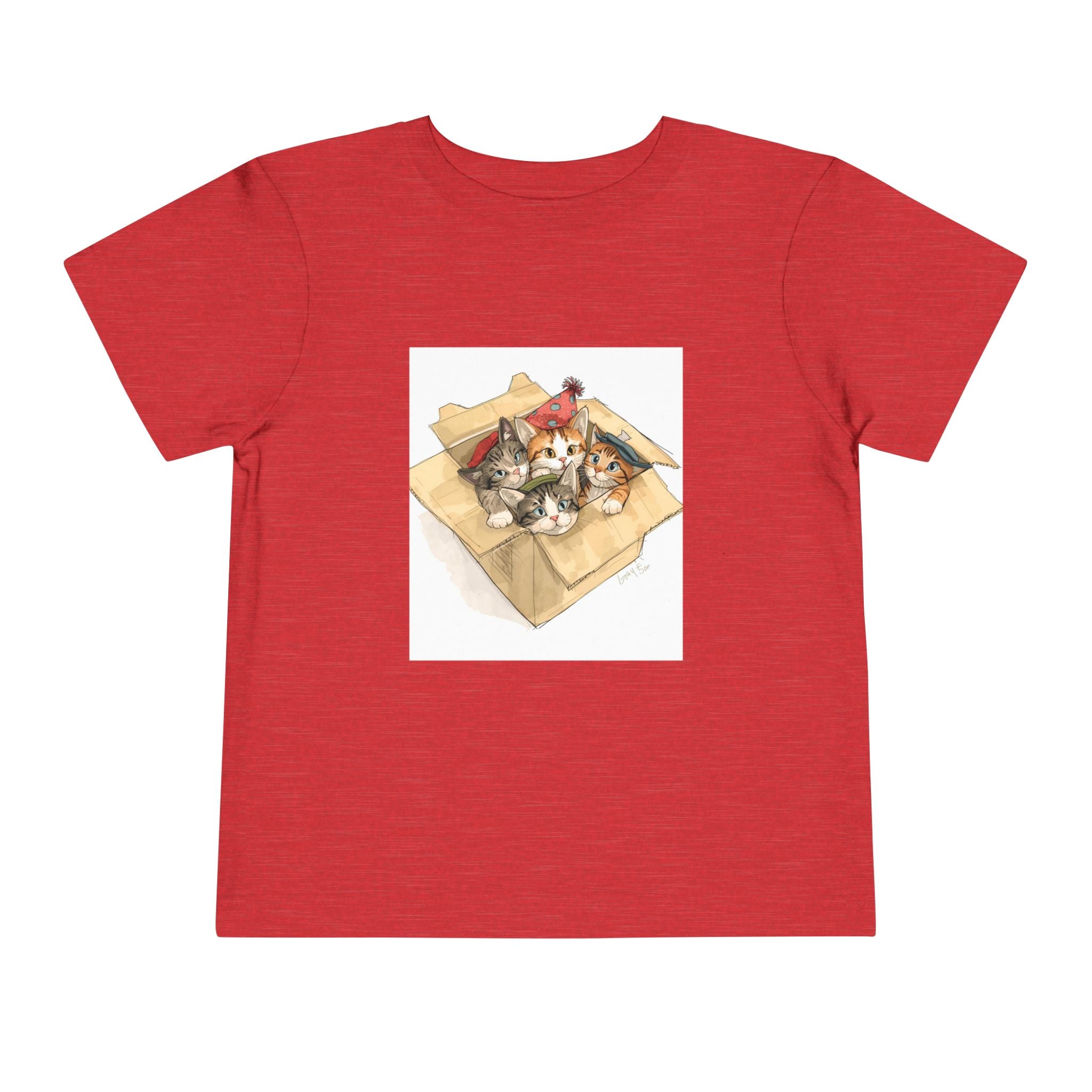 Cute Kittens In Box Toddler Short Sleeve Tee