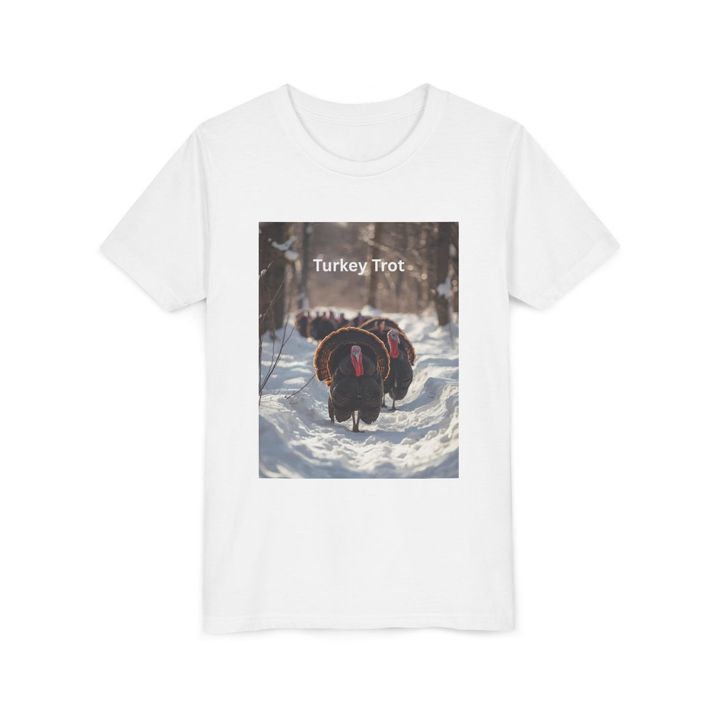 Thanksgiving Turkey Trot Youth Tee, Cute Holiday Shirt, Fall Apparel, Kids Thanksgiving Outfit, Funny Tee for Celebration