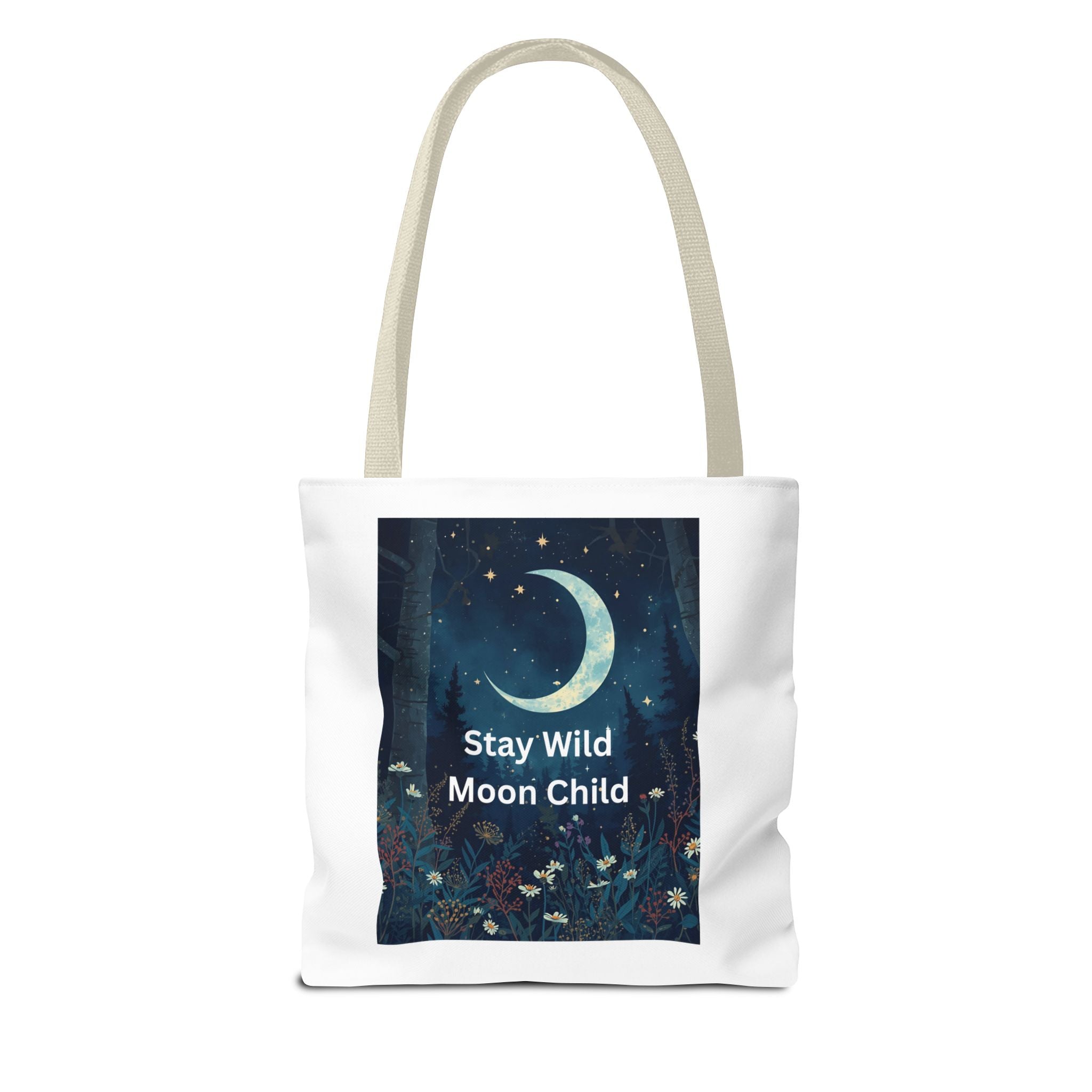 Stay Wild Moon Child Tote Bag - Stay Wild, Bohemian Bag, Eco-Friendly Tote, Astrology Gift, Festival Essential