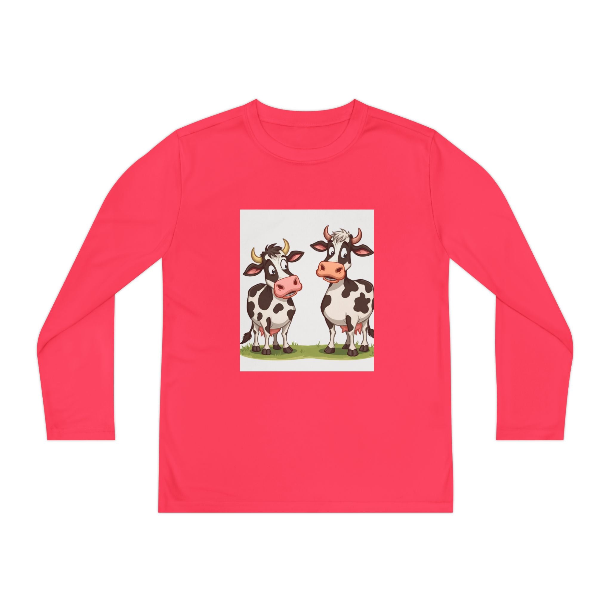 Cute Cows Youth Long Sleeve Competitor Tee