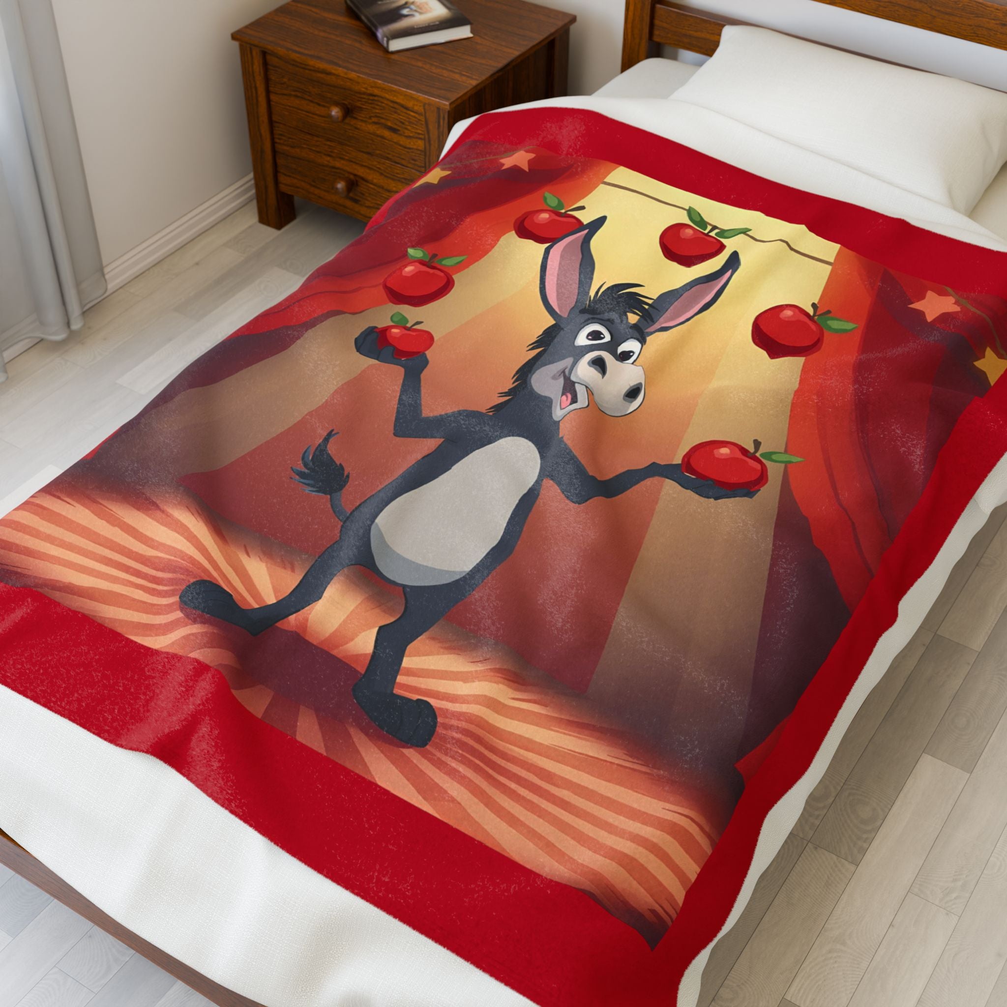 Whimsical Donkey Plush Blanket - Cozy Children's Blanket, Soft Throw for Kids, Perfect Gift for Birthdays, Holidays, Nursery Decor