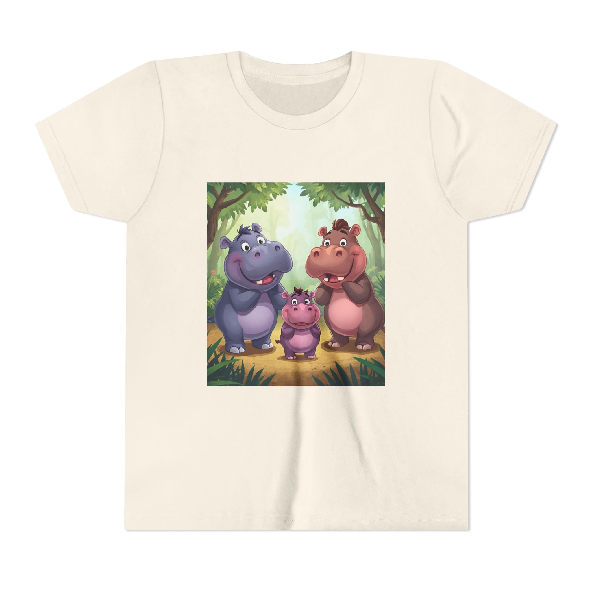 Hippo Cute Youth Short Sleeve Tee
