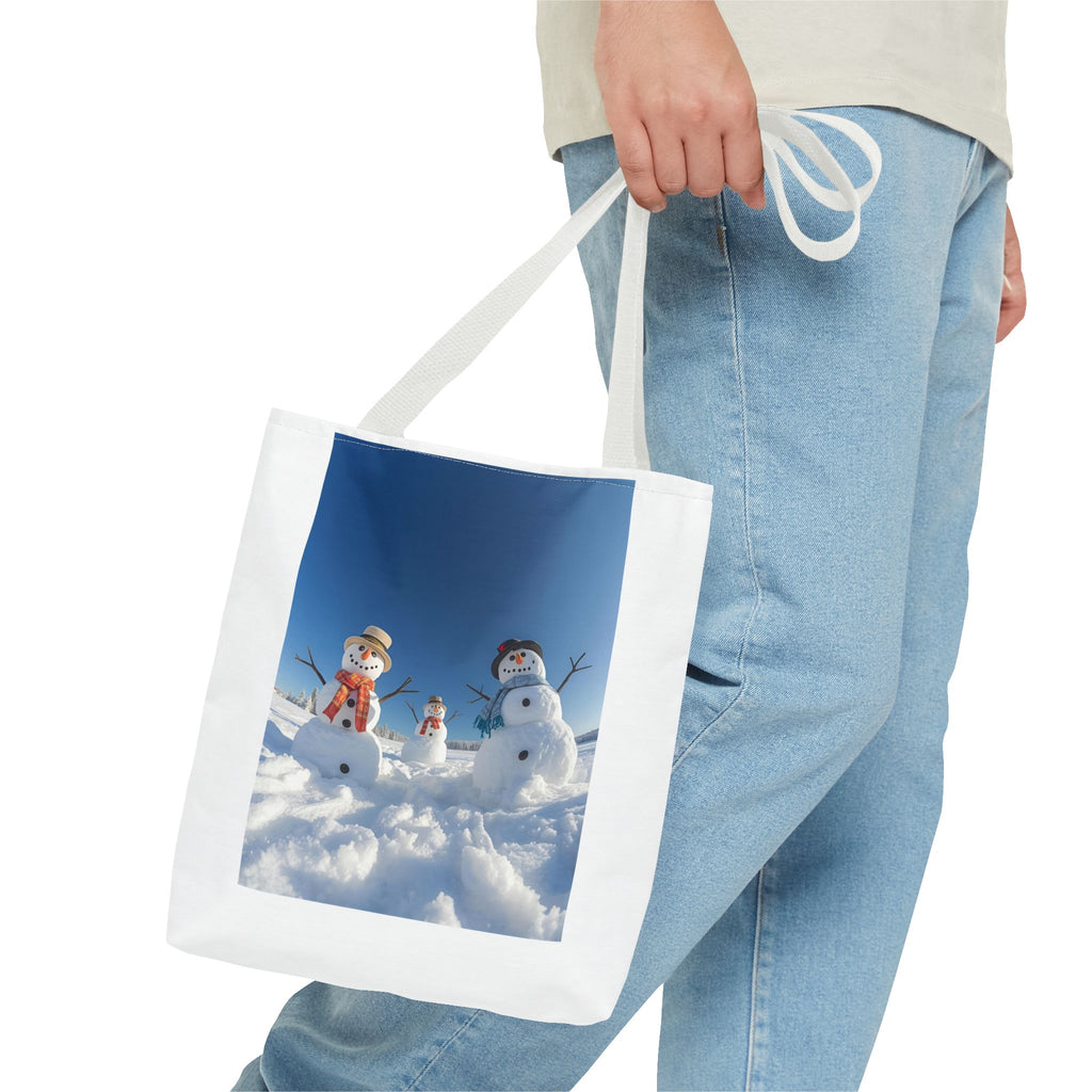 Festive Christmas Snowman Family Tote Bag (AOP)