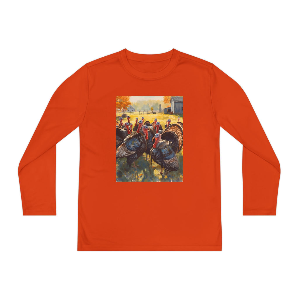 Thanksgiving Turkey Youth Long Sleeve Turkey Tee, Thanksgiving Shirt, Fall Outfit, Holiday Apparel, Kids Long Sleeve Top, Autumn Clothing