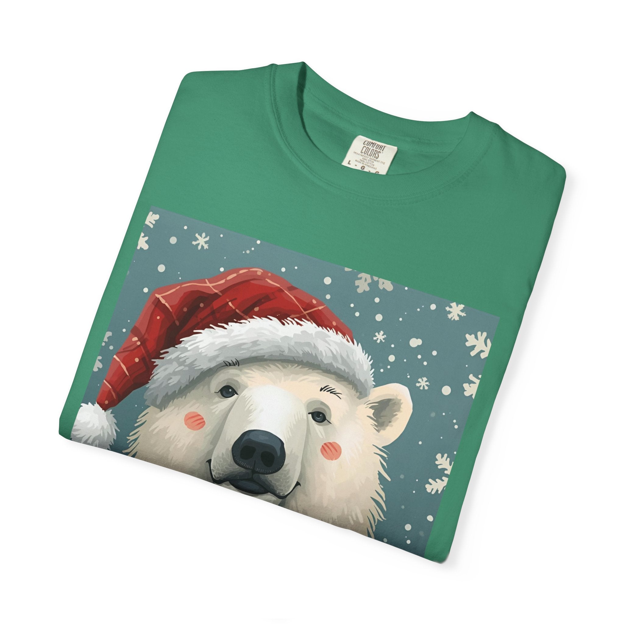Cozy Holiday Polar Bear T-Shirt, Christmas Tee, Unisex Shirt, Festive Apparel, Gift for Animal Lovers, Winter Wear