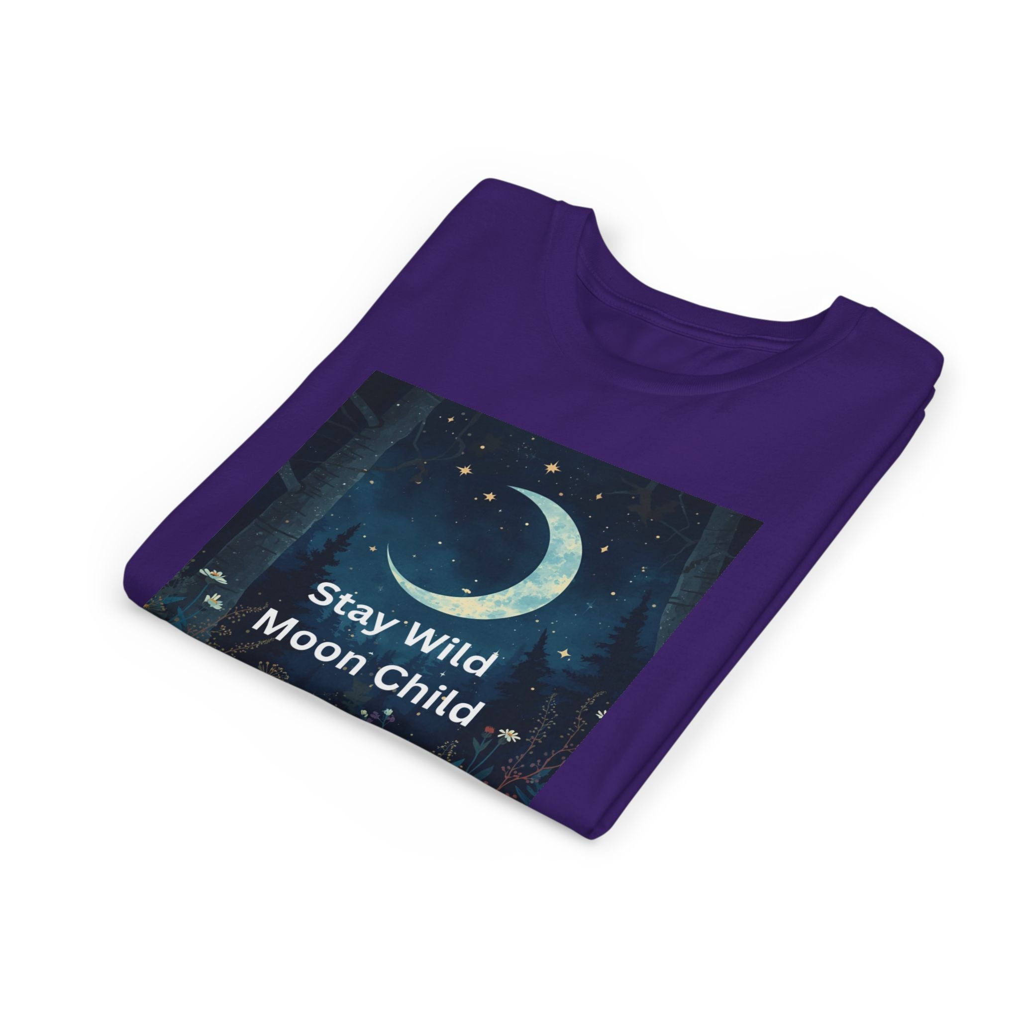 Stay Wild Moon Child Youth Tee - Adventure Tee, Nature Inspired Shirt, Cute Kids Clothing, Gift for Young Explorers, Eco-Friendly Tee
