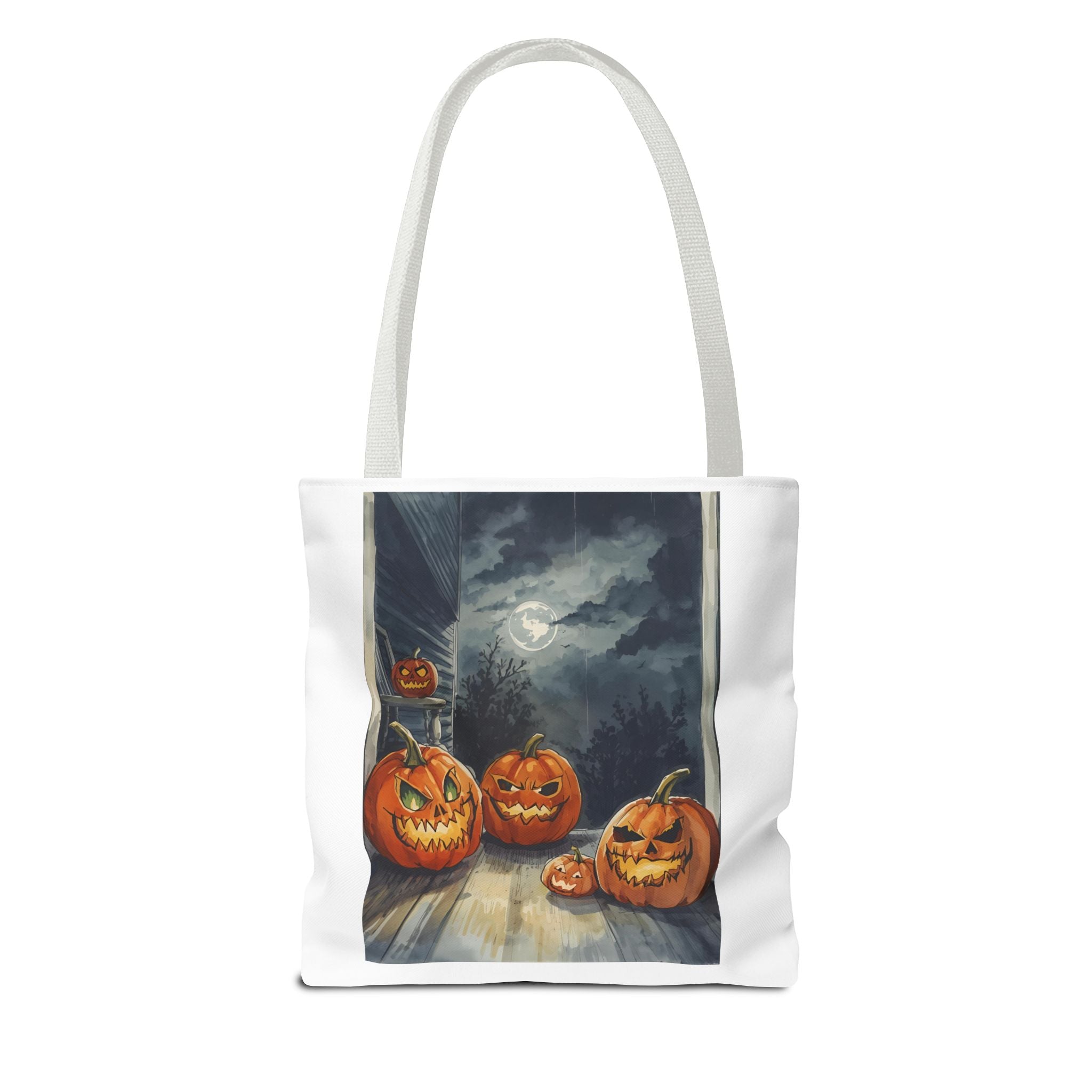 Halloween Pumpkin Tote Bag, Spooky Fall Accessories, Trick or Treat Bag, Autumn Vibes, Eco-Friendly Shopping
