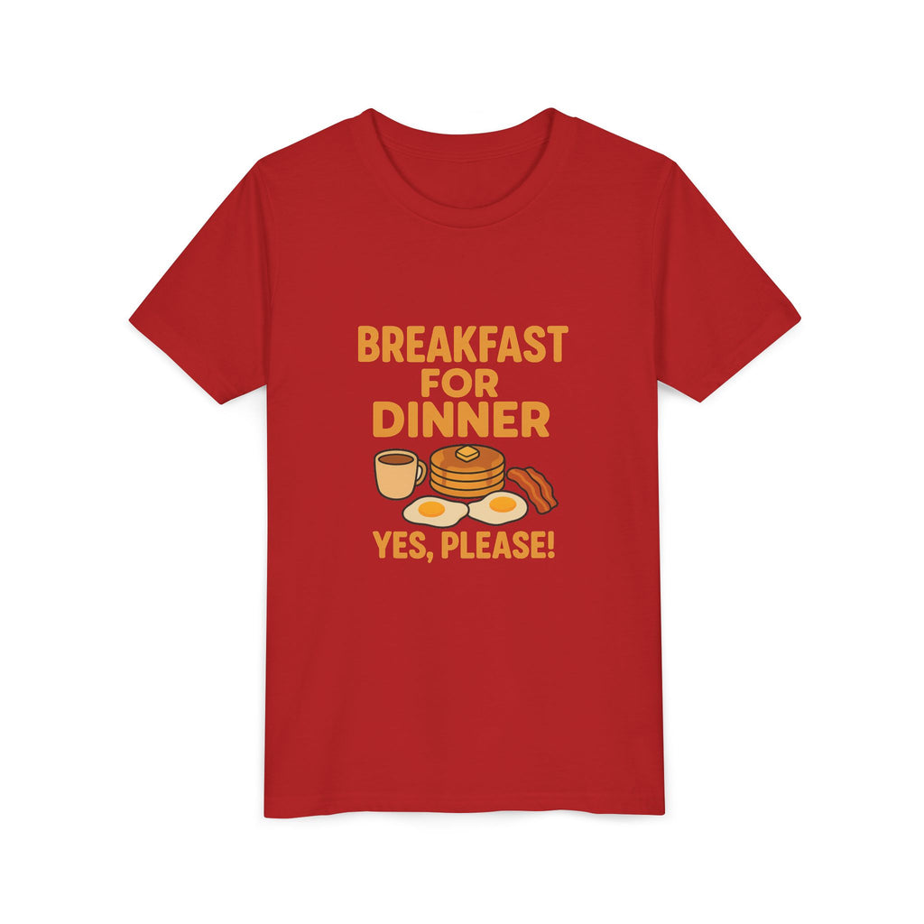 Breakfast For Dinner Youth Short Sleeve Tee