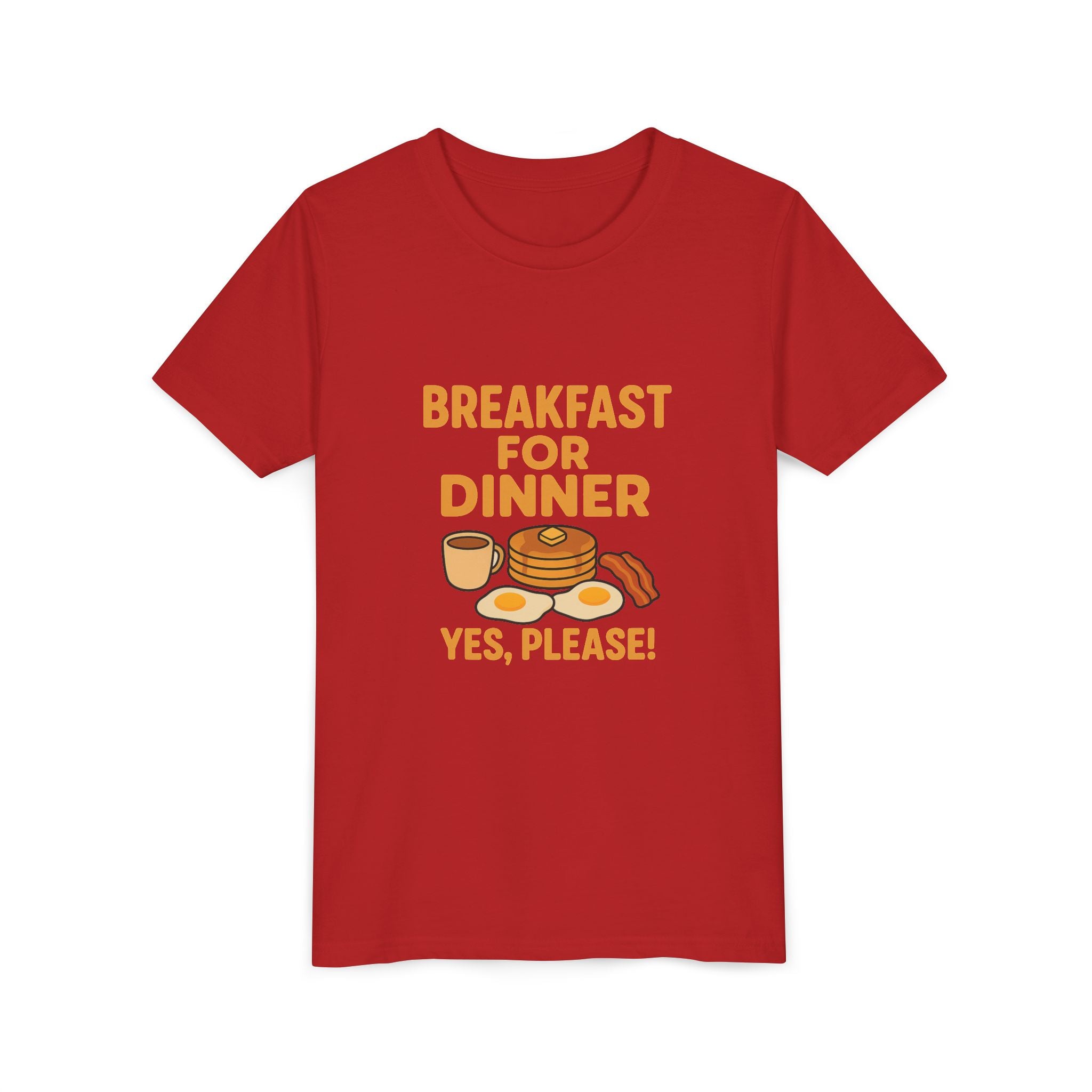 Breakfast For Dinner Youth Short Sleeve Tee