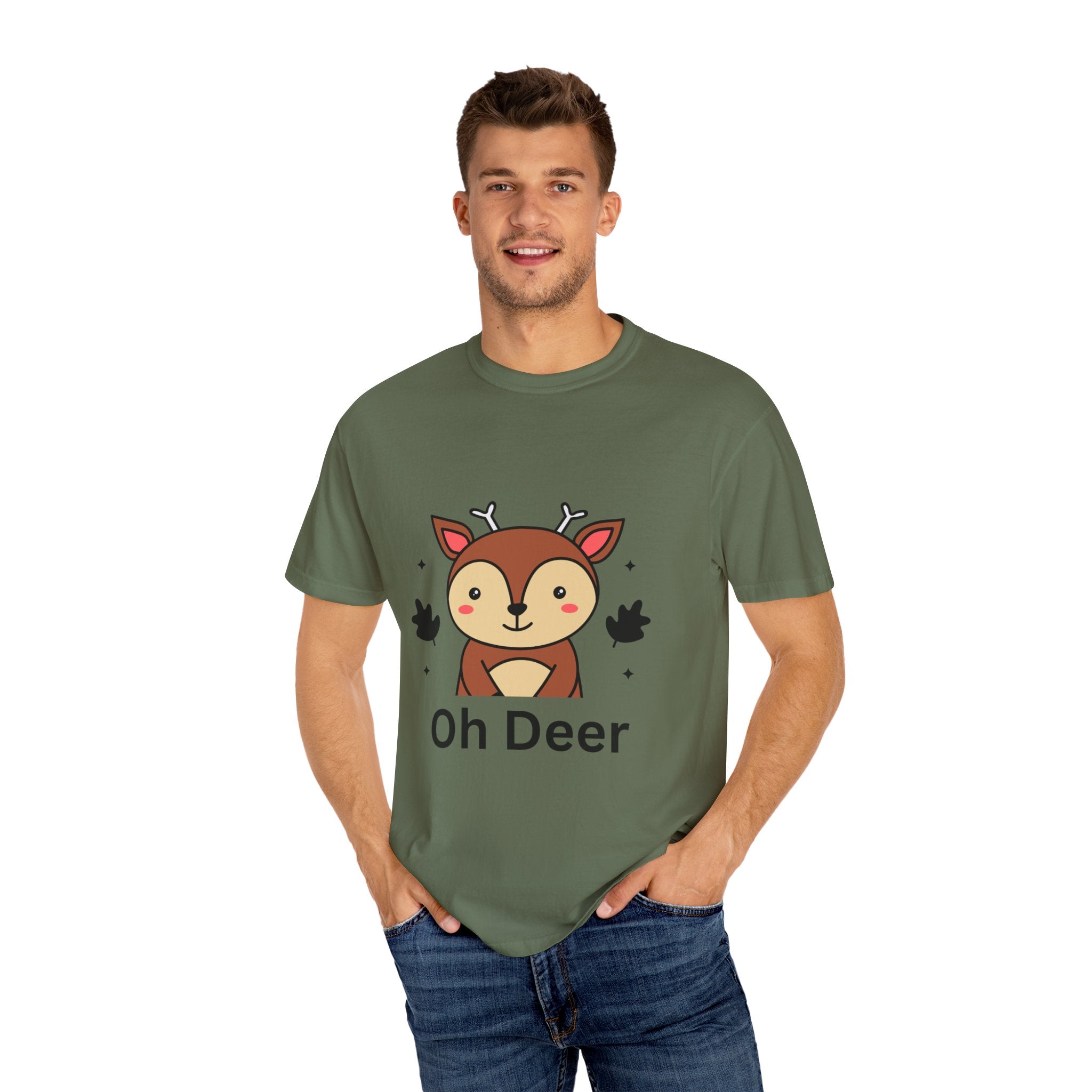 Cute 'Oh Deer' Unisex T-Shirt, Funny Animal Tee, Gift for Animal Lovers, Perfect for Birthdays and Holidays, Casual Wear
