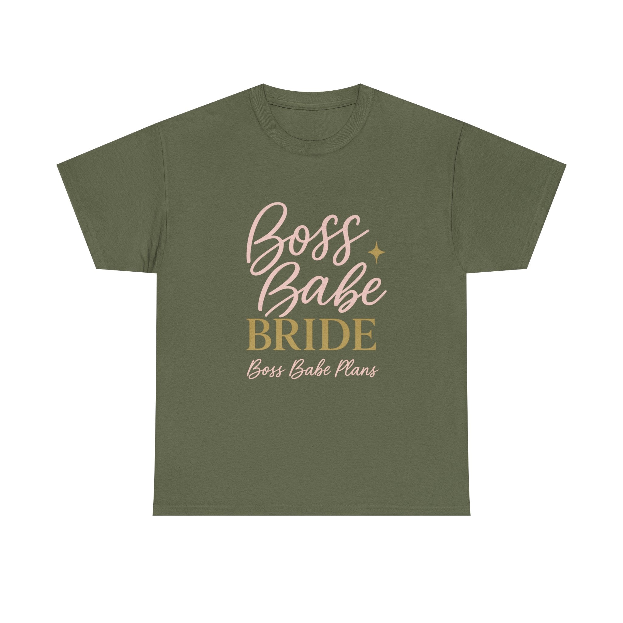 Boss Babe Plans Bride Tee - Unisex Heavy Cotton T-Shirt for Future Brides