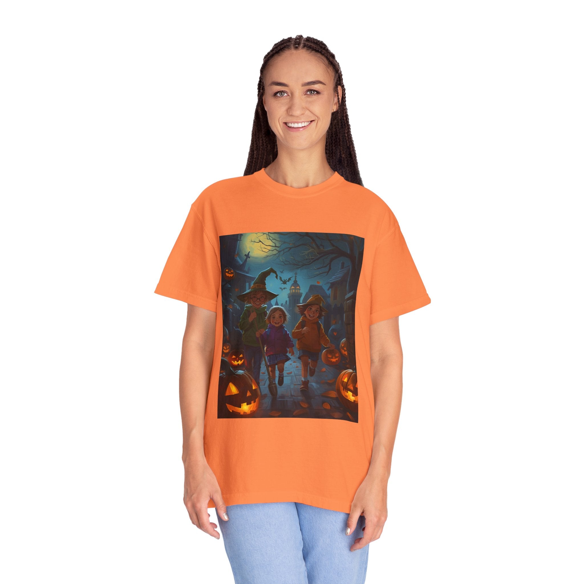 Spooky Halloween Unisex T-Shirt, Trick or Treat, Fall Festivities, Cozy Comfort, Perfect for Halloween Parties, Gift for Friends