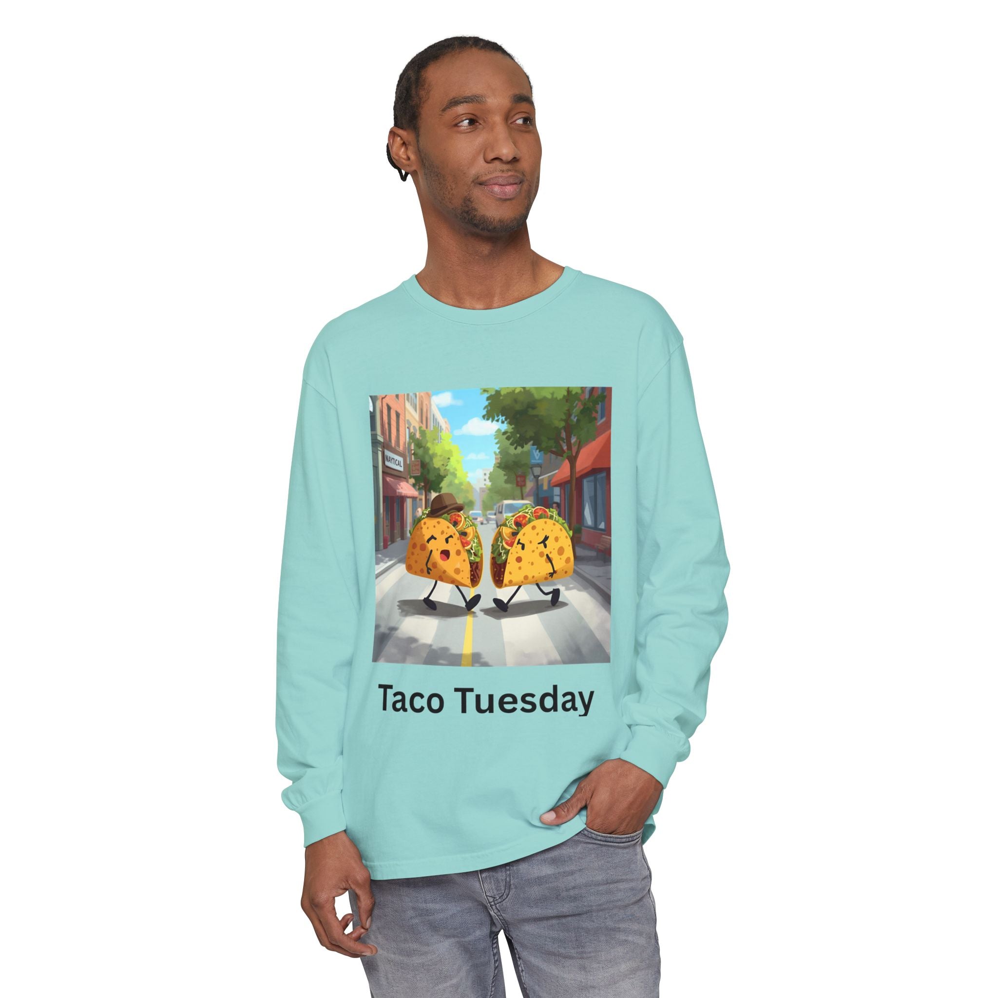 Taco Tuesday Unisex Garment-dyed Long Sleeve T-Shirt