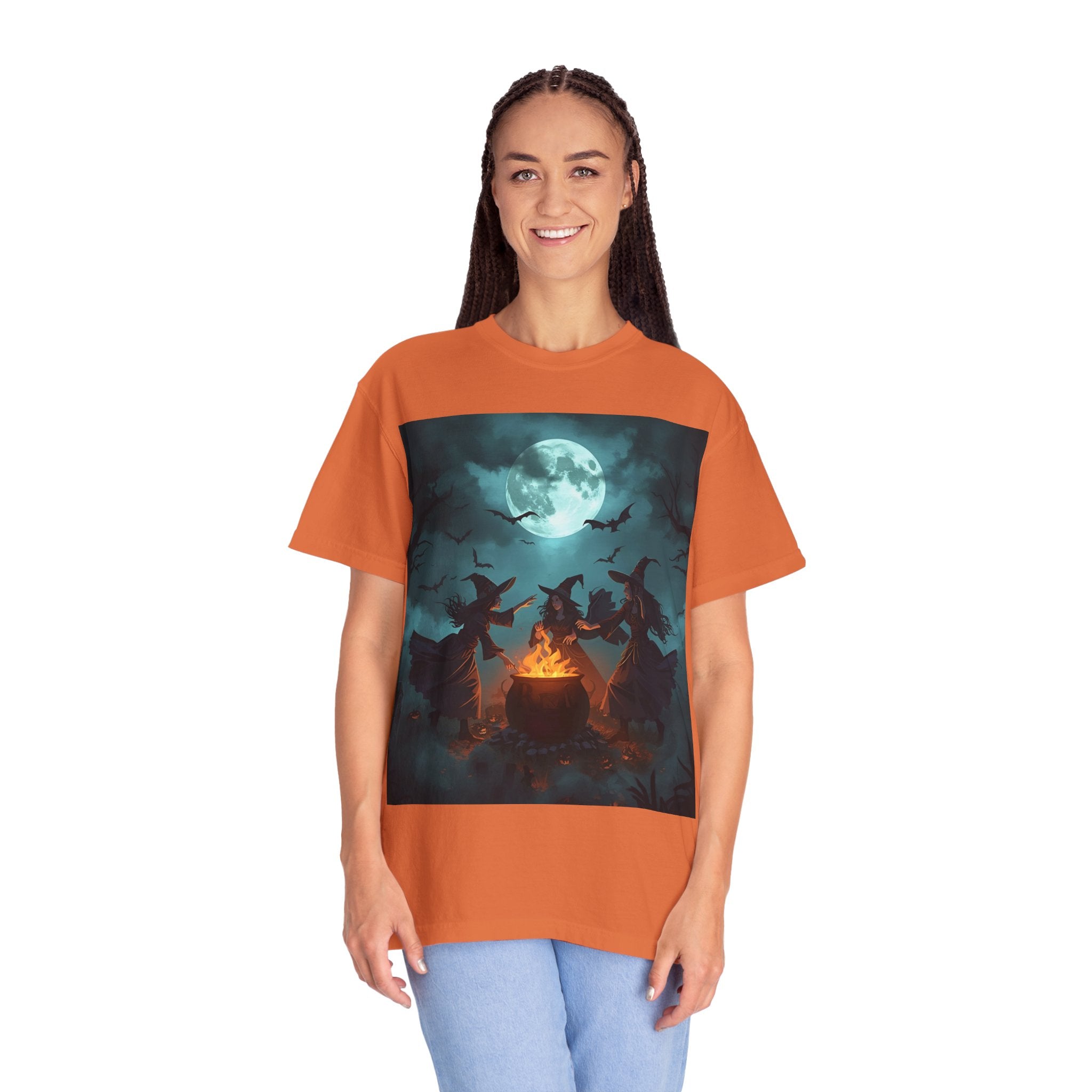 Spooky Halloween T-Shirt, Witchy Vibes Shirt, Unisex Spooky Tee, Halloween Costume Top, Witch Cauldron Graphic Shirt